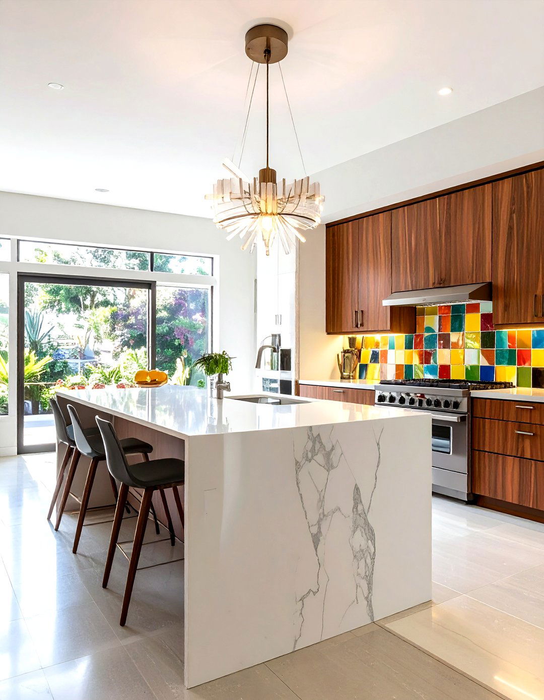 Mid century modern pendant - 30 kitchen island pendant ideas