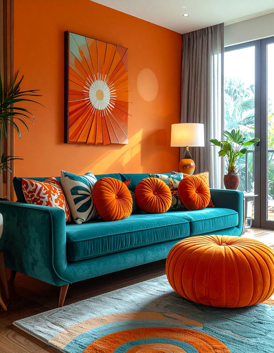 Mid century modern pillow arrangement - 30 pillow mix ideas