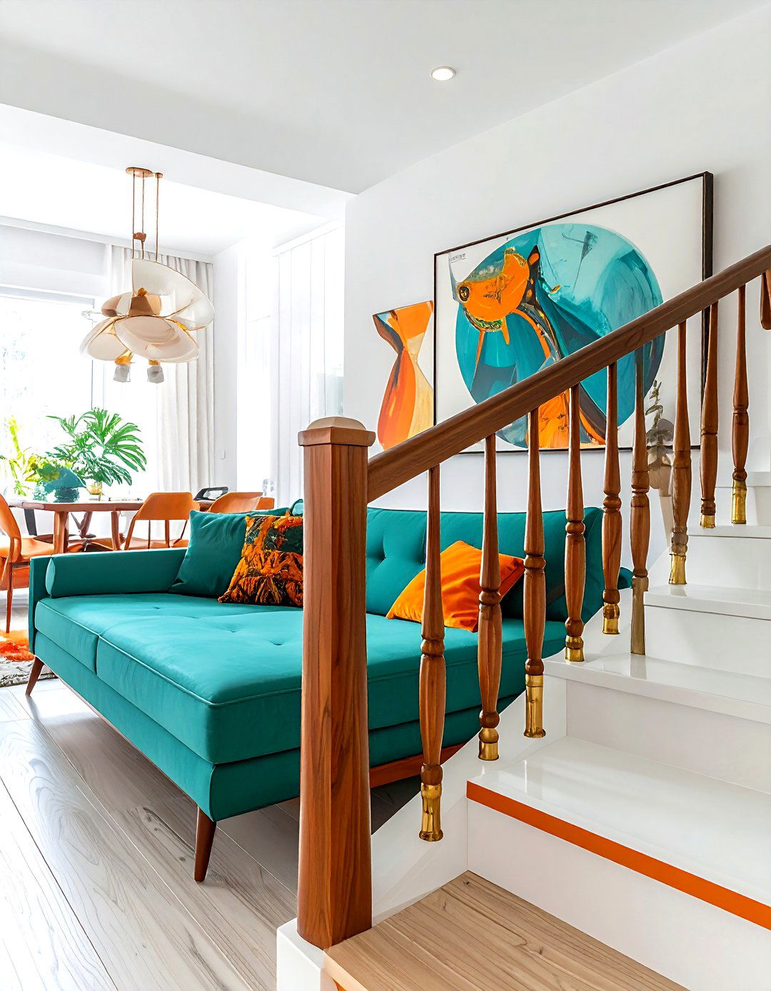 Mid century modern railing - 30 stair railing ideas