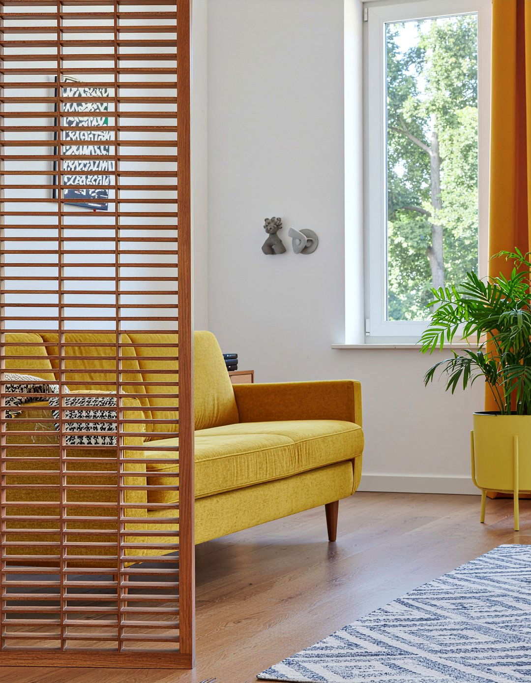 Mid century modern screen - 30 living room screen ideas