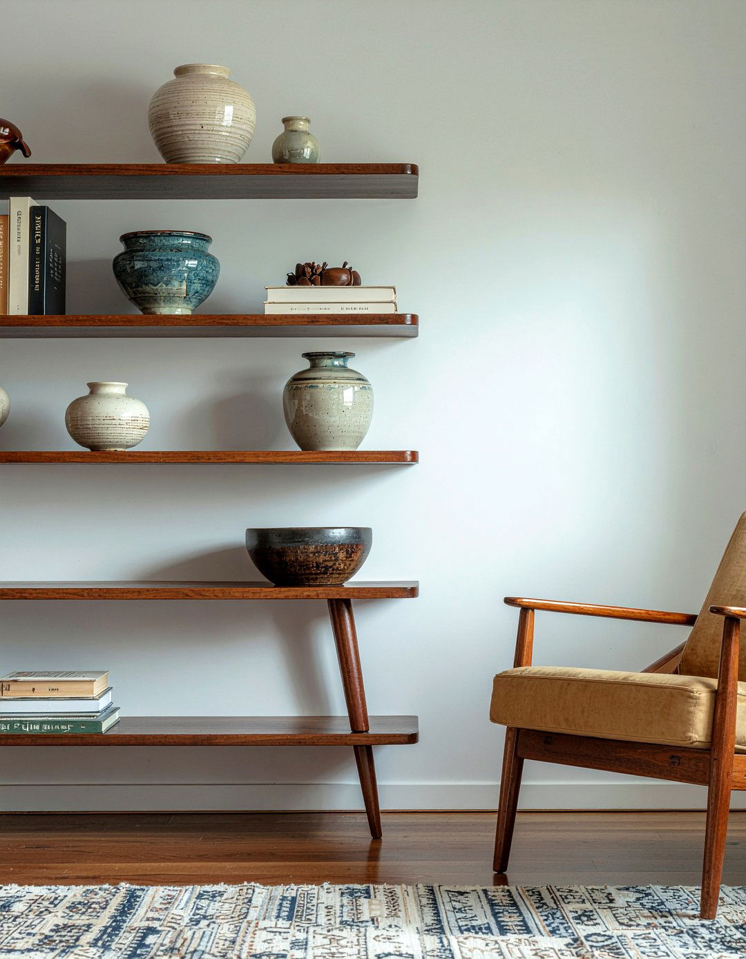 Mid century modern shelving - 30 living room shelving ideas