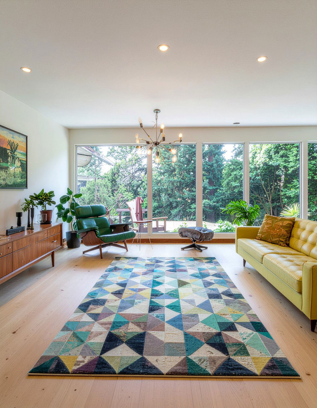 Mid century modern tall room - 30 double height living room ideas