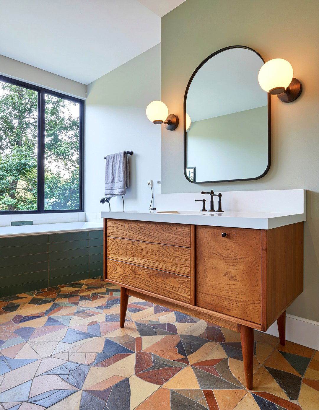 Mid century modern vanity - 30 modern bathroom vanity ideas