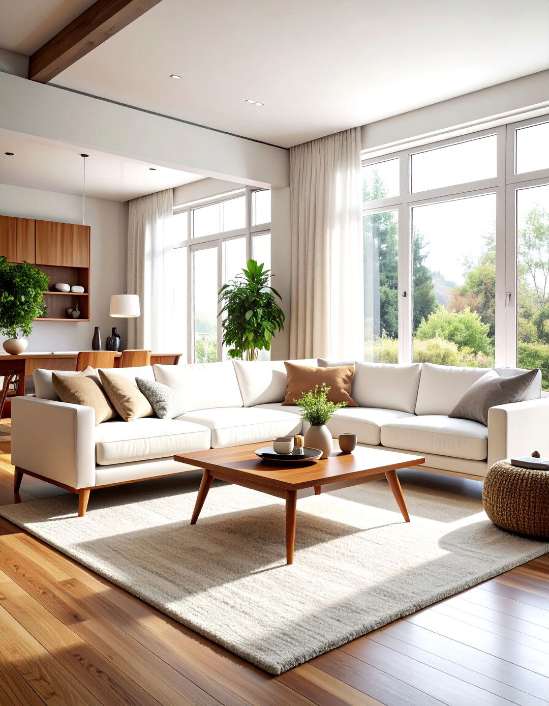 Mid century modern white living room - 30 white living room ideas