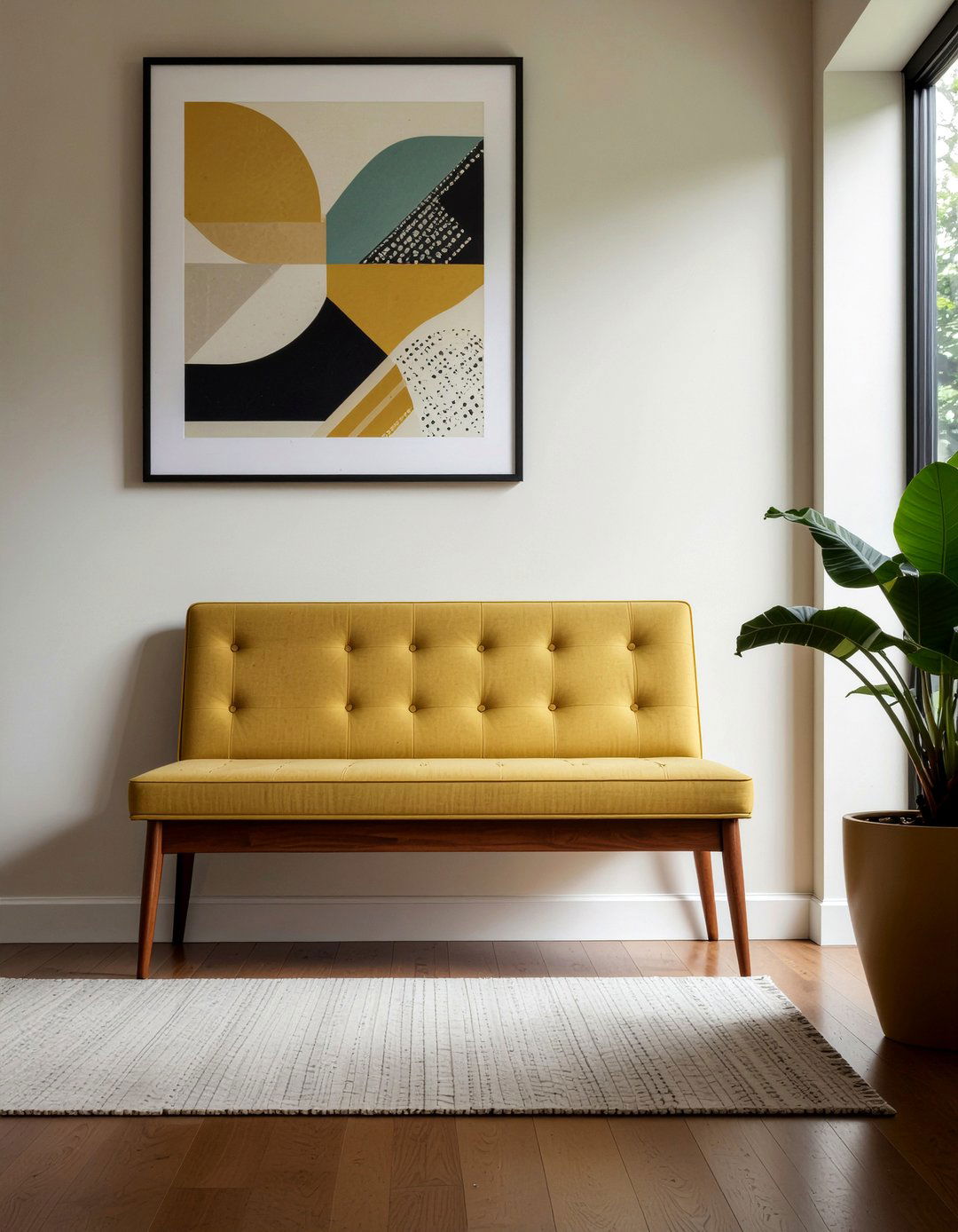 Mid century modern window bench - 30 living room window bench ideas