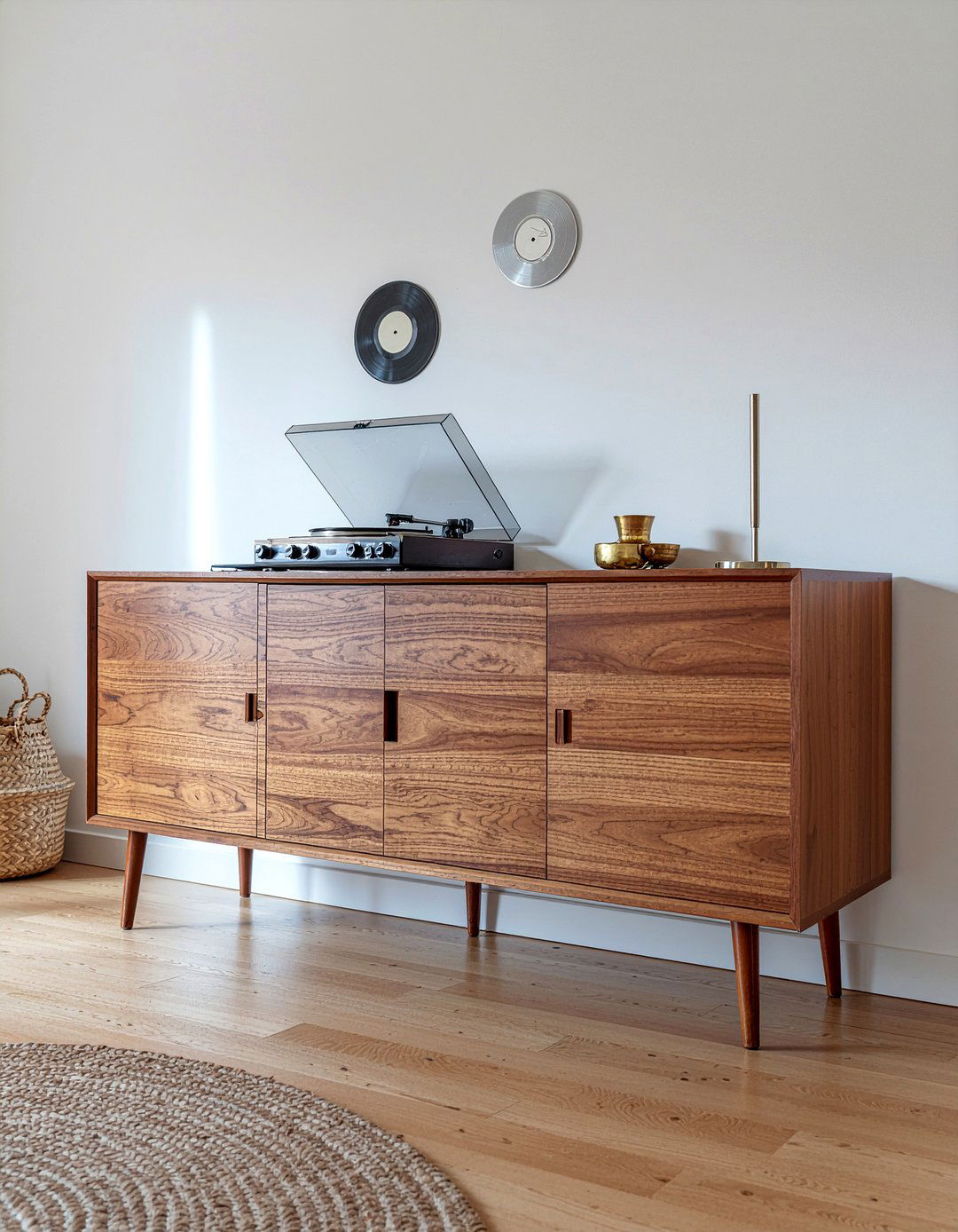 Mid century modern wood cabinet - 30 living room wall unit ideas