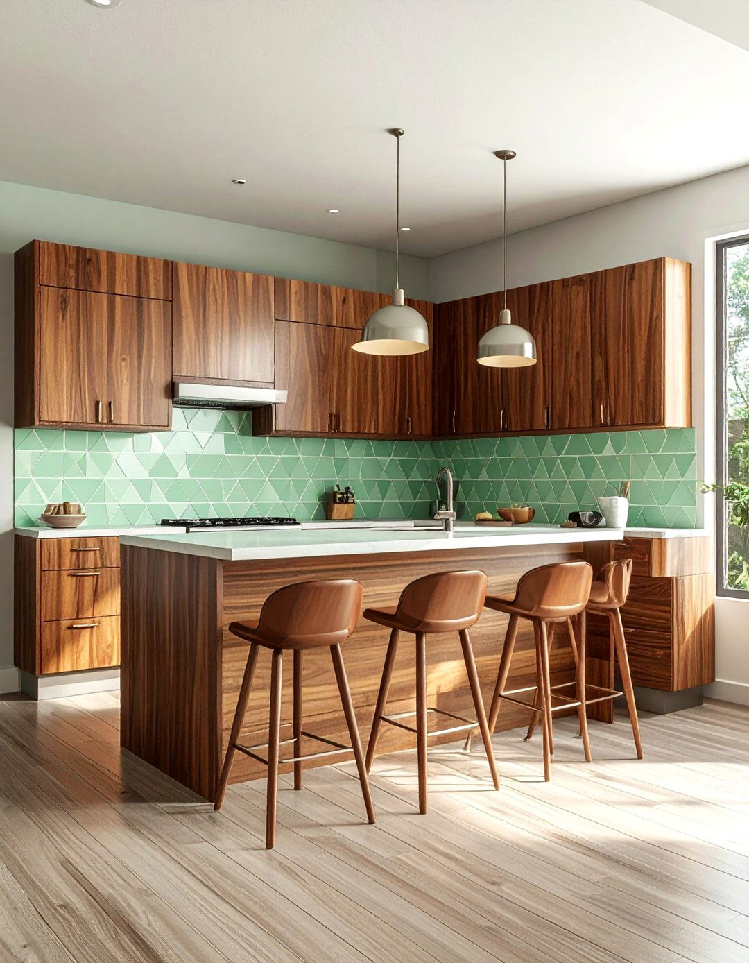 Mid century modern wood cabinets - 30 natural wood kitchen cabinet ideas