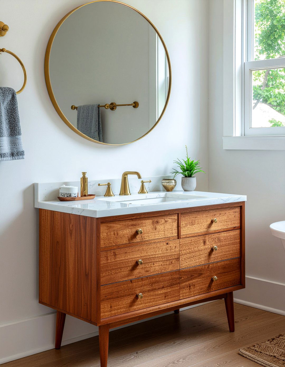 Mid century vanity - 30 modern take on classic bathroom ideas