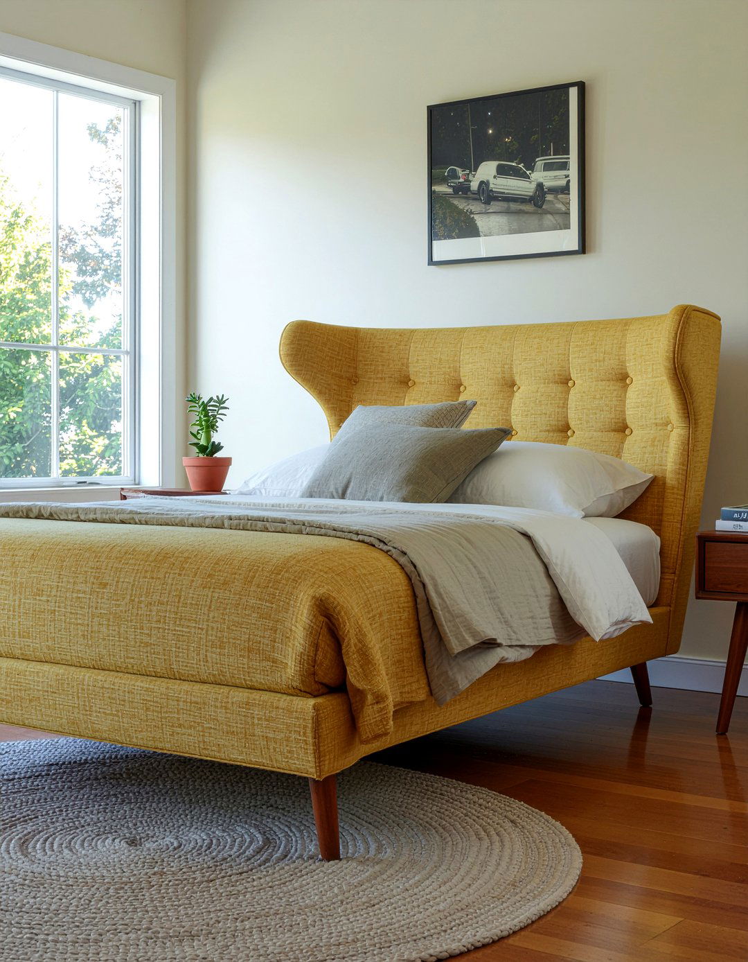 Mid century wingback headboard - 30 bedroom wingback headboards