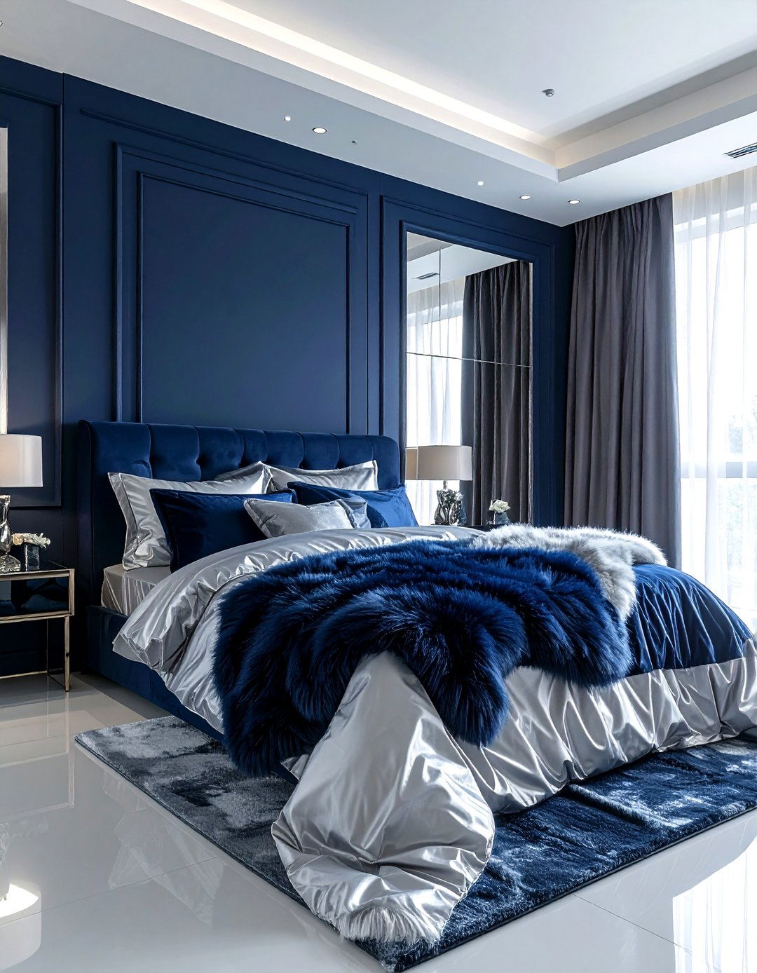 Midnight Blue Bedroom - 30 blue bedroom ideas
