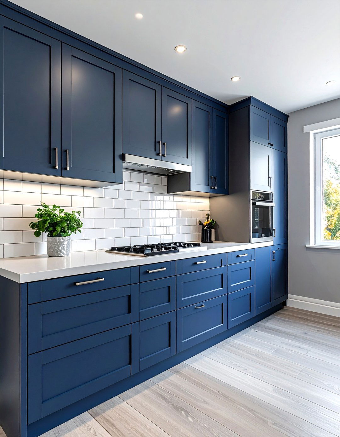 Midnight blue and heather gray kitchen - 30 blue and gray kitchen ideas