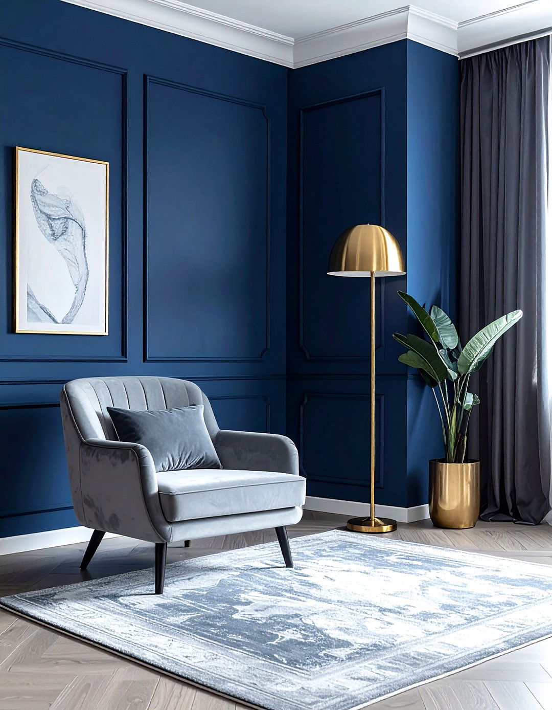Midnight blue living room - 30 contemporary blue living room ideas