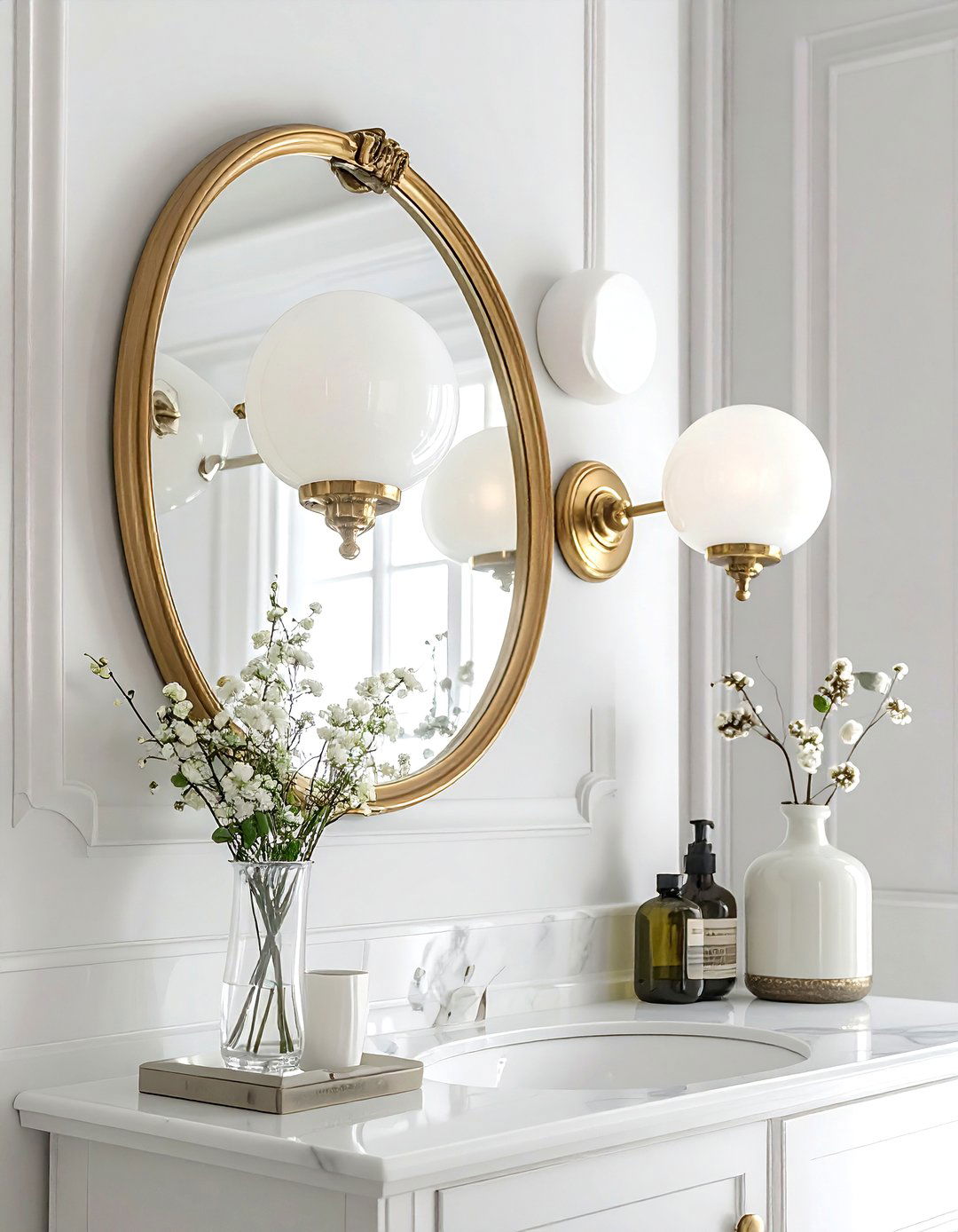 Milk Glass Sconce - 30 bedroom lighting design