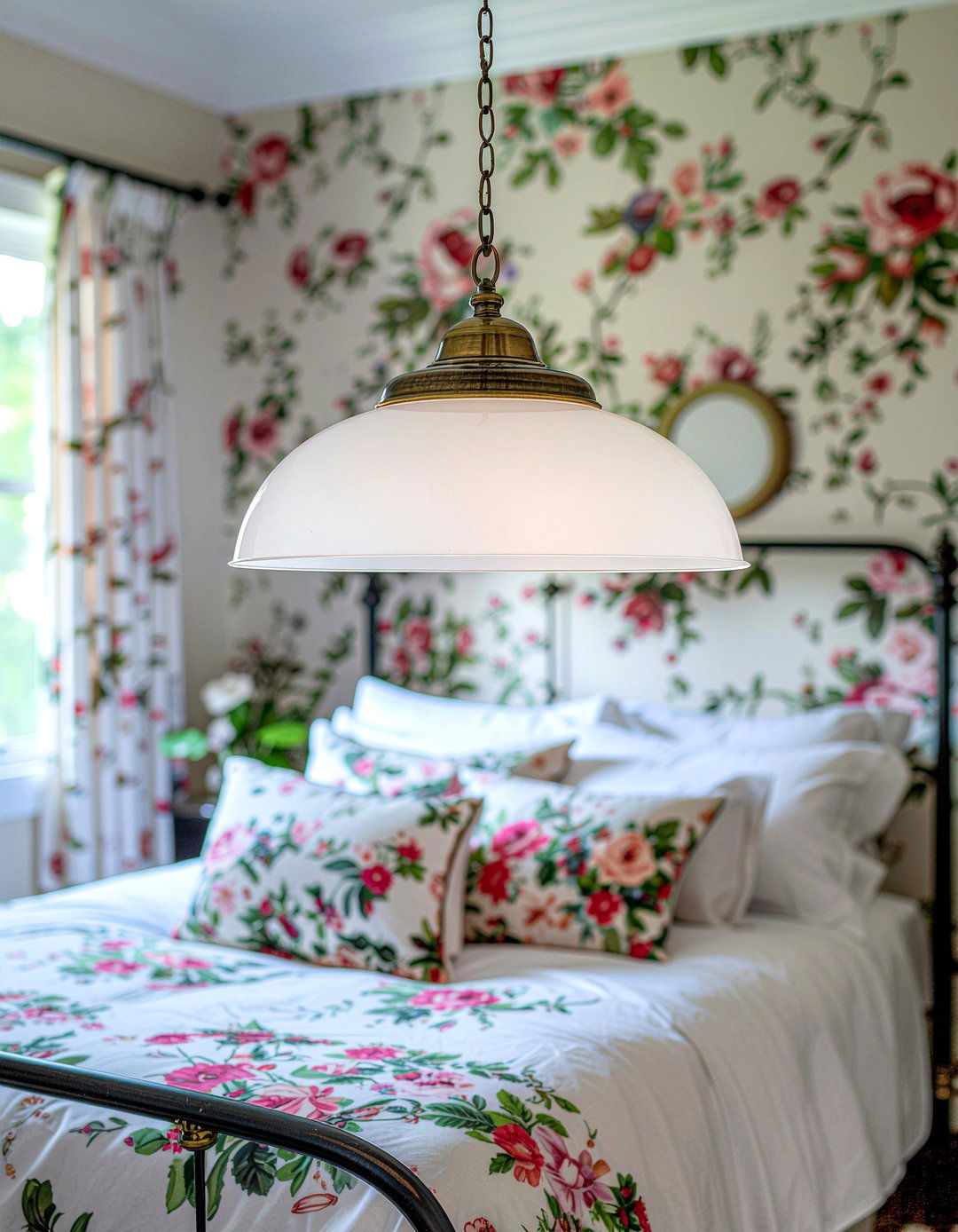 Milk glass pendant light - 30 bedroom pendant lights