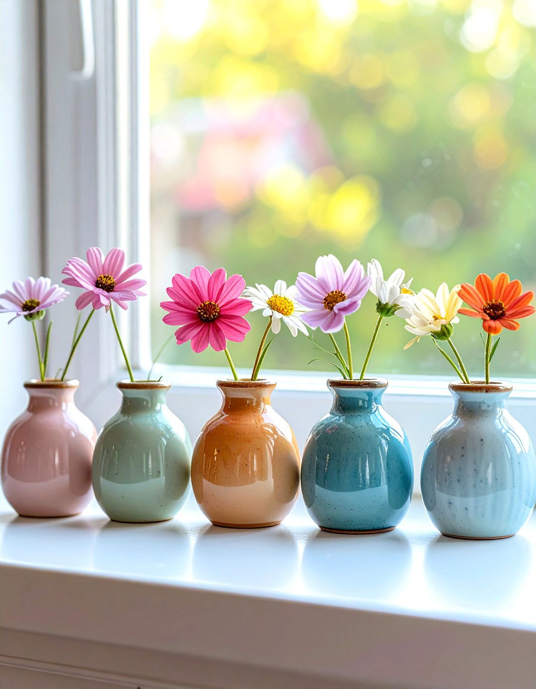 Miniature Ceramic Bud Vases - 30 pottery decor ideas