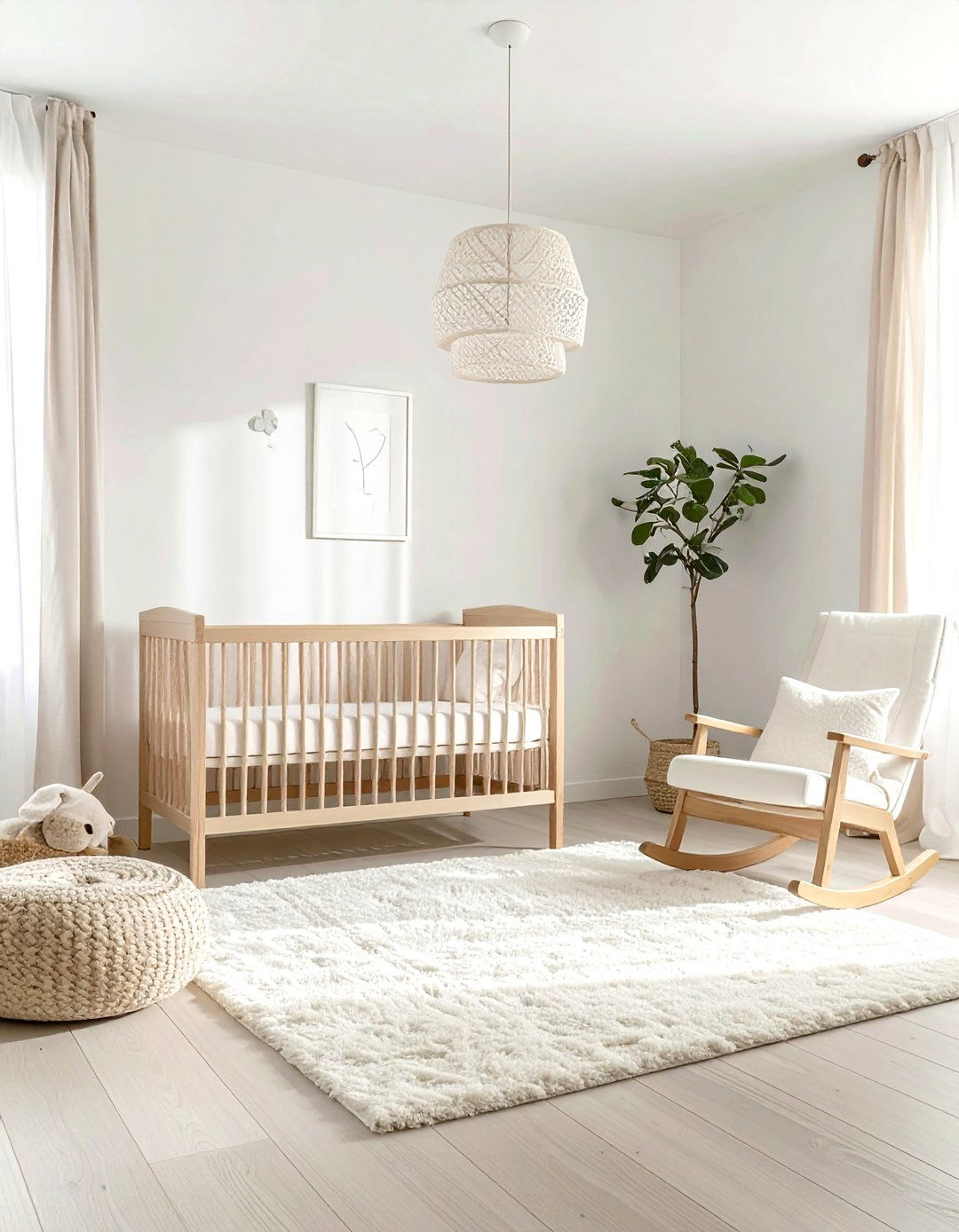 Minimal Cream Nursery - 30 minimalist cream bedroom ideas