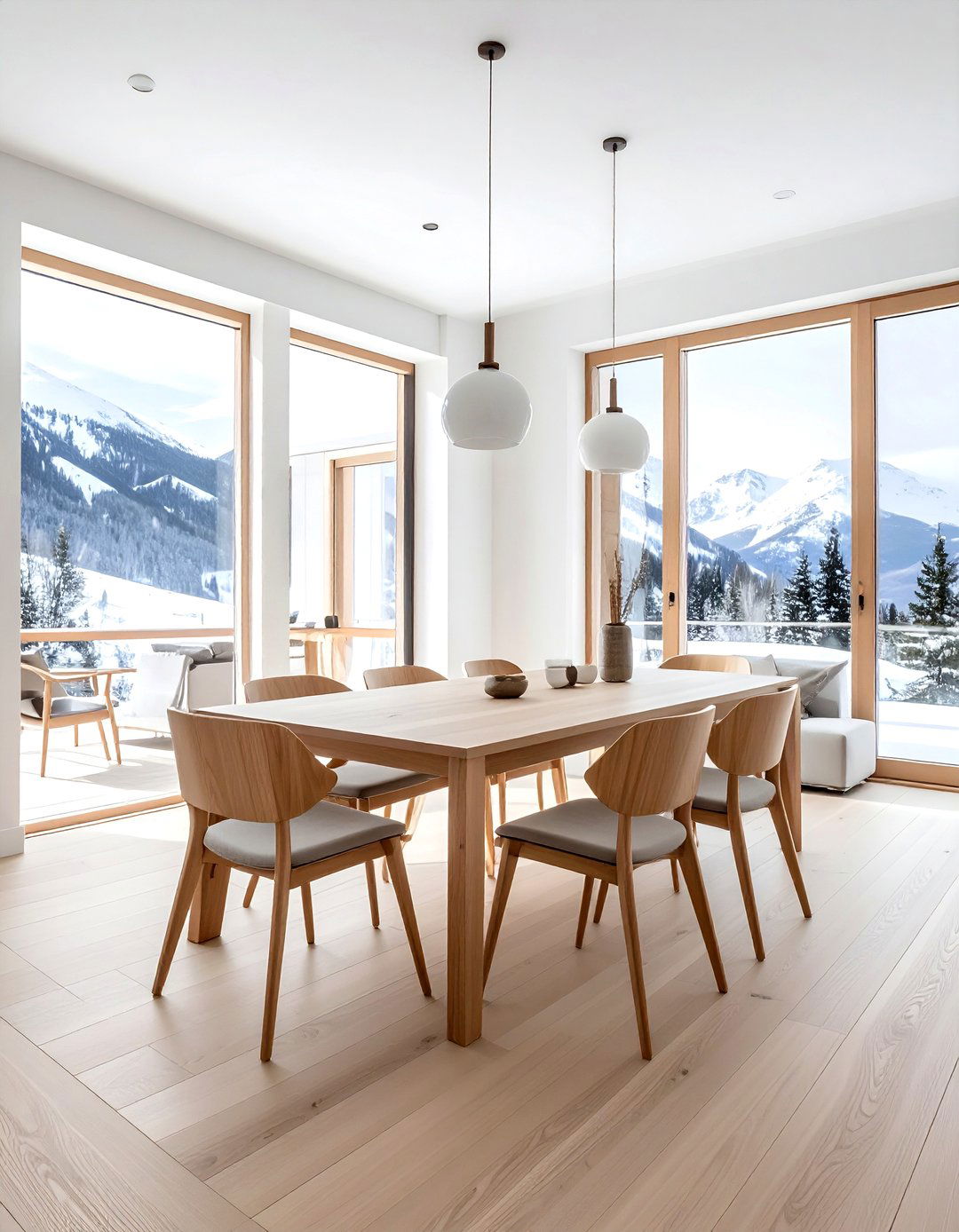 Minimalist Alpine Dining Space - 30 Aspen dining room ideas