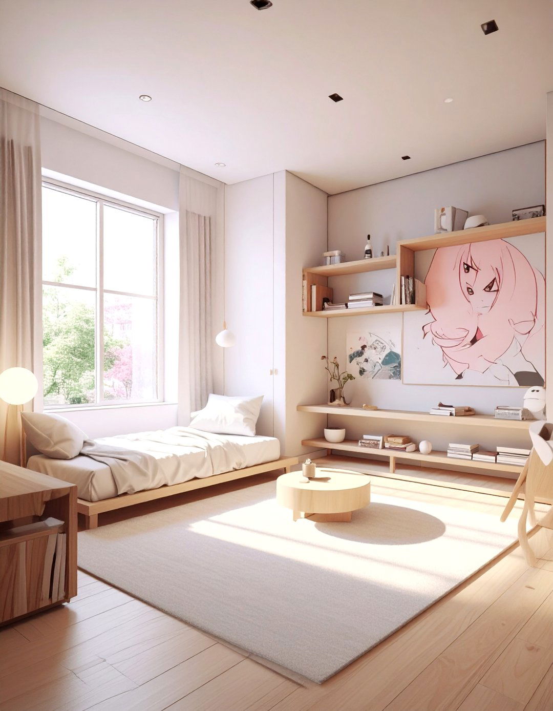 Minimalist Anime Room - 30 nerd bedroom ideas