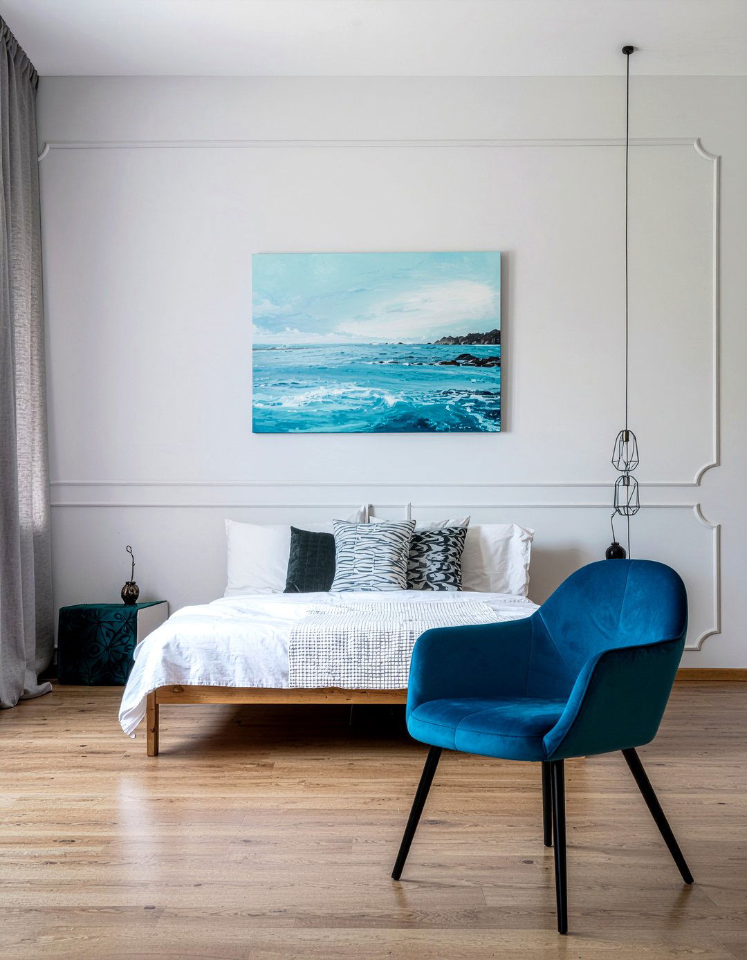 Minimalist Aqua Bedroom - 30 aqua bedroom ideas
