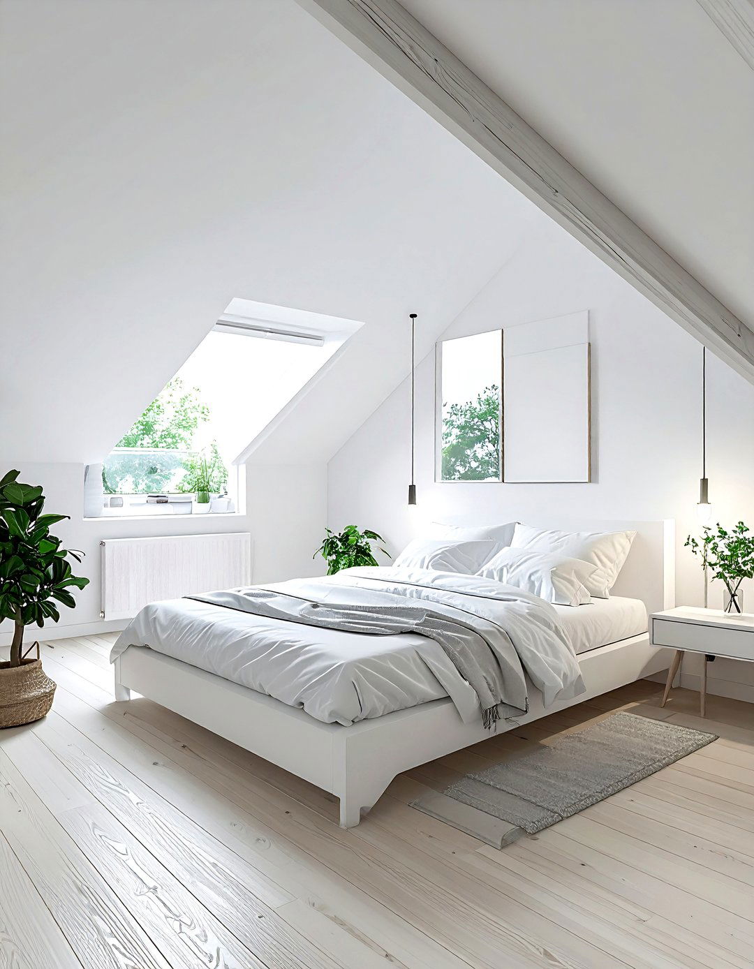 Minimalist Attic Bedroom - 30 loft bedroom ideas