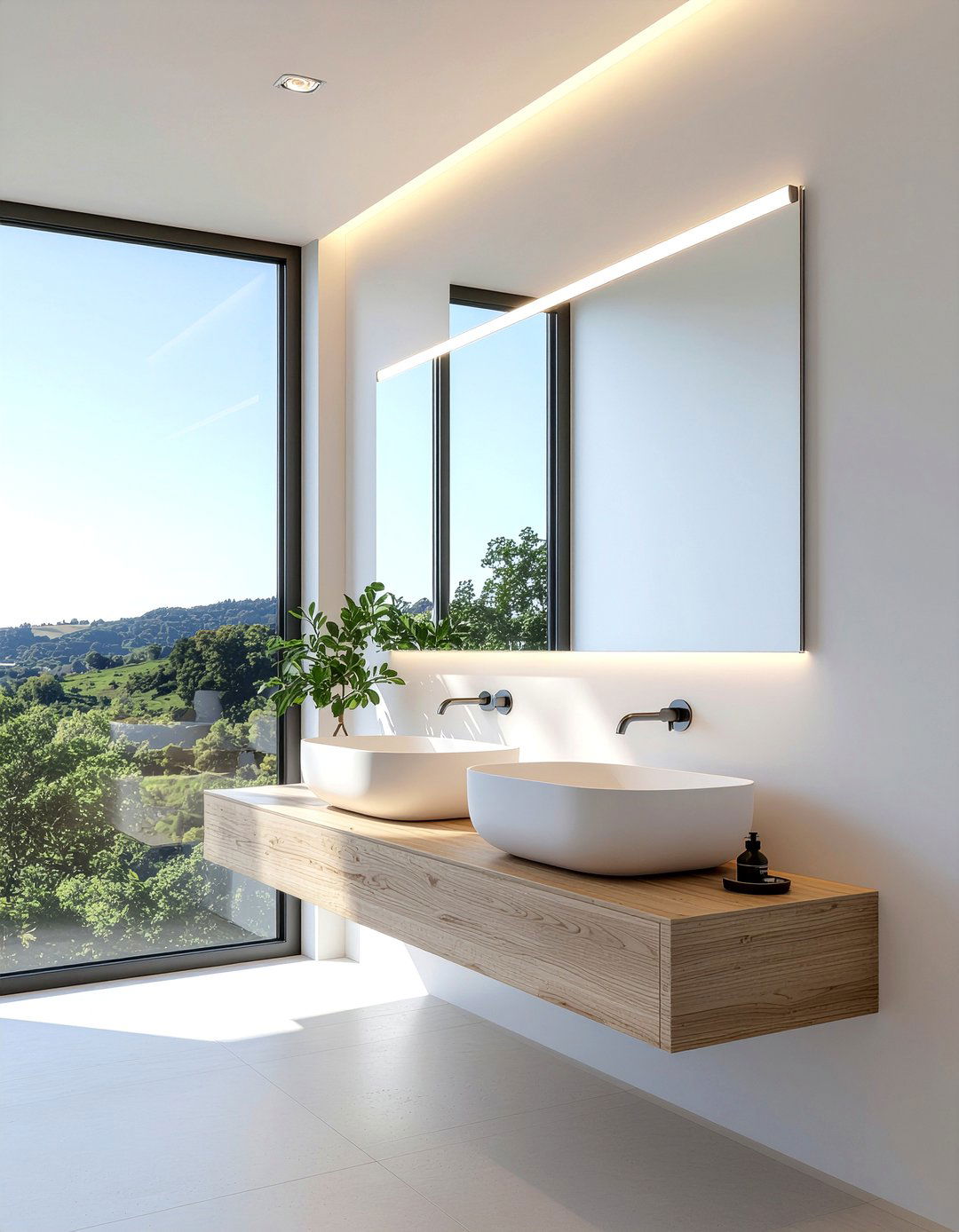 Minimalist Bar Light - 30 bathroom lighting ideas