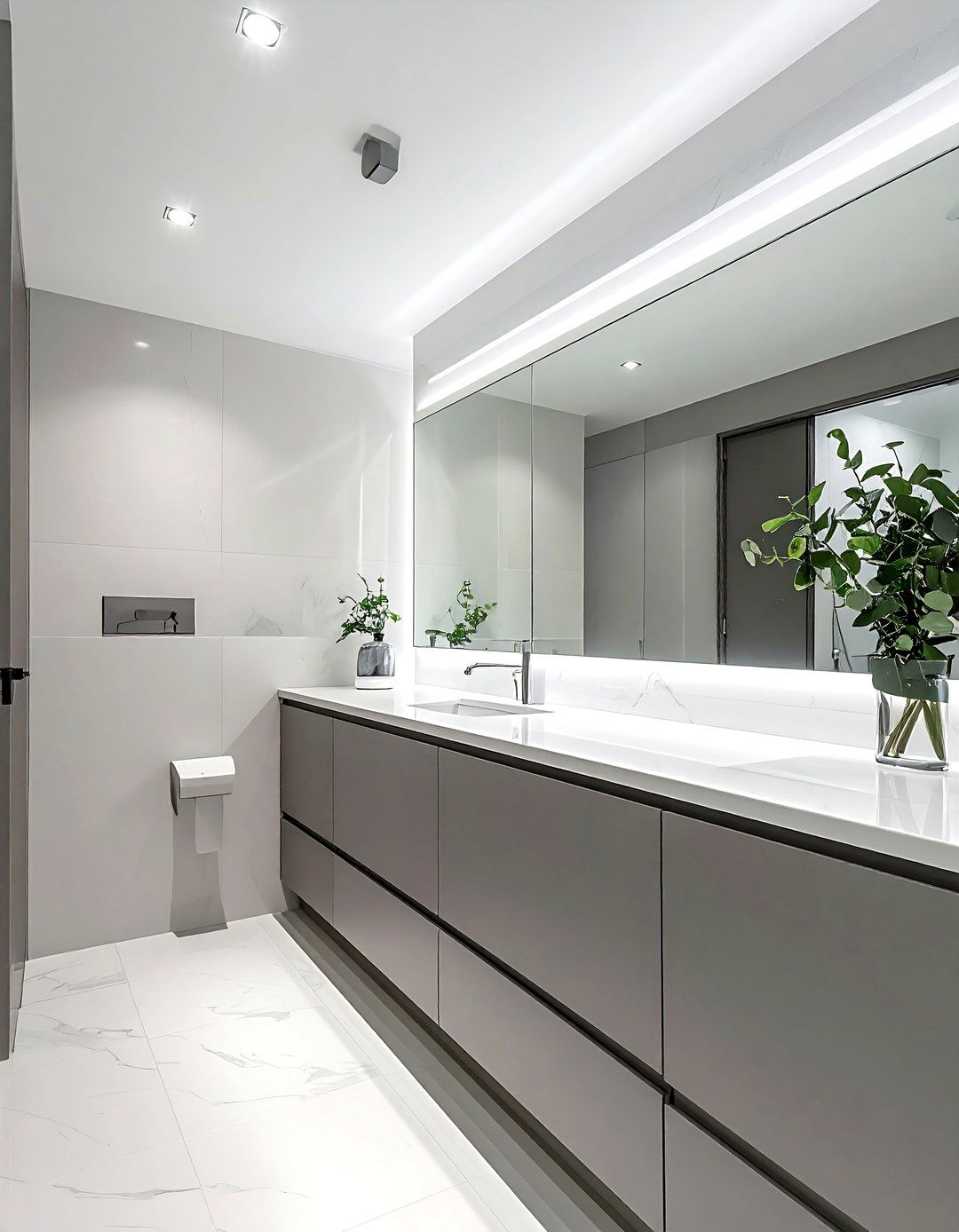 Minimalist Bar Light - 30 bathroom ambient lighting ideas