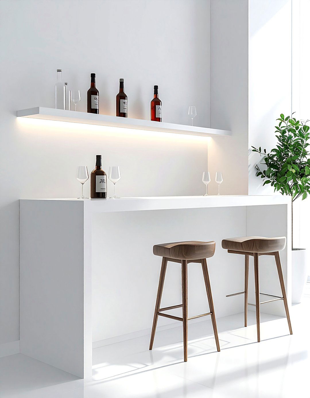 Minimalist Bar Setup - 30 home bar decor ideas