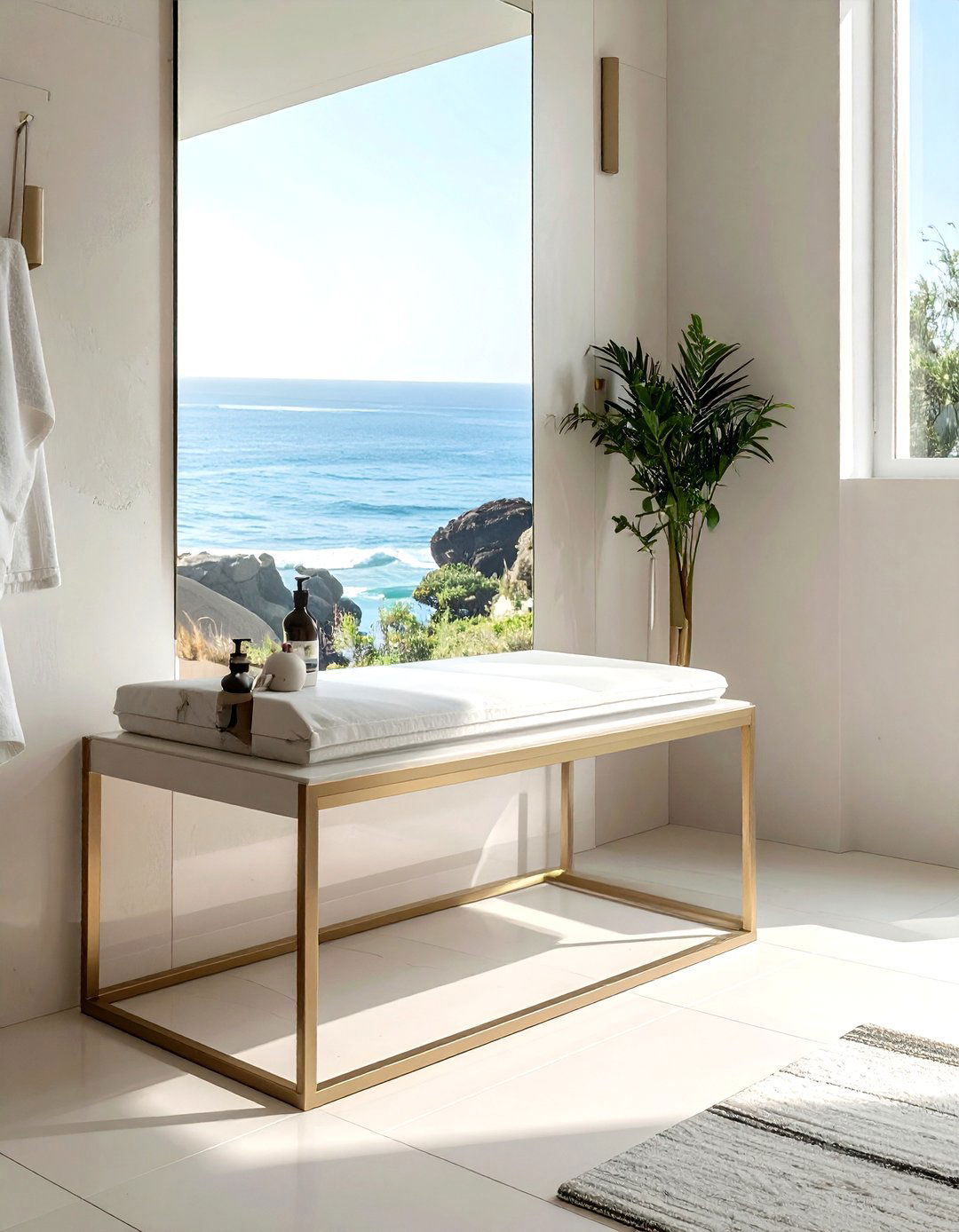 Minimalist Bathroom Seating - 30 bathroom window seat ideas