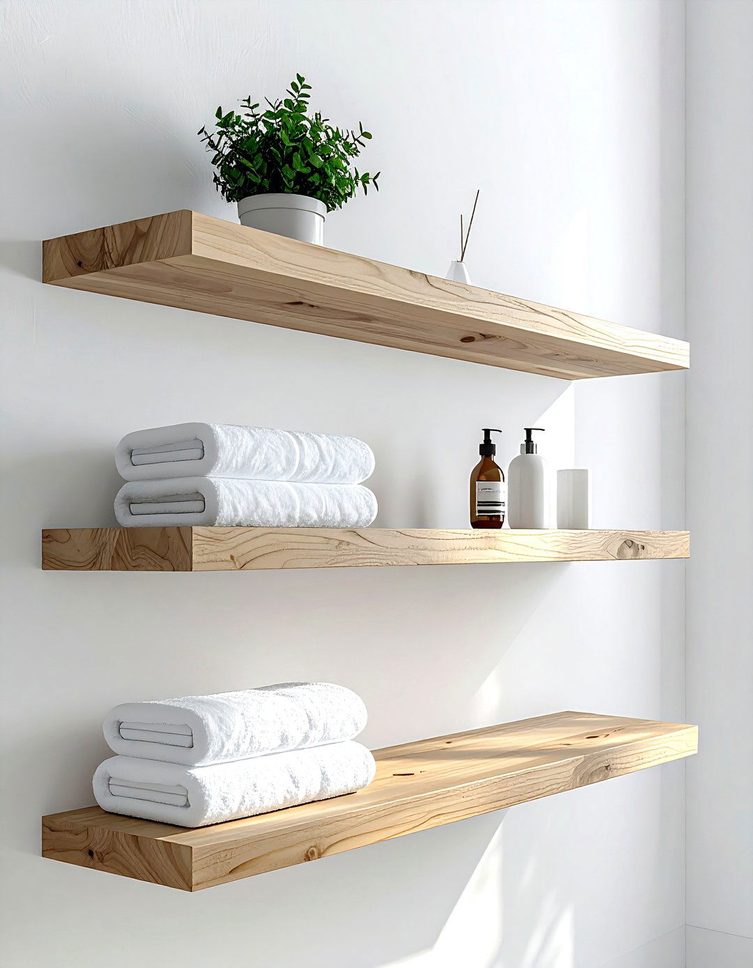 Minimalist Bathroom Shelf - 30 serene bathroom ideas