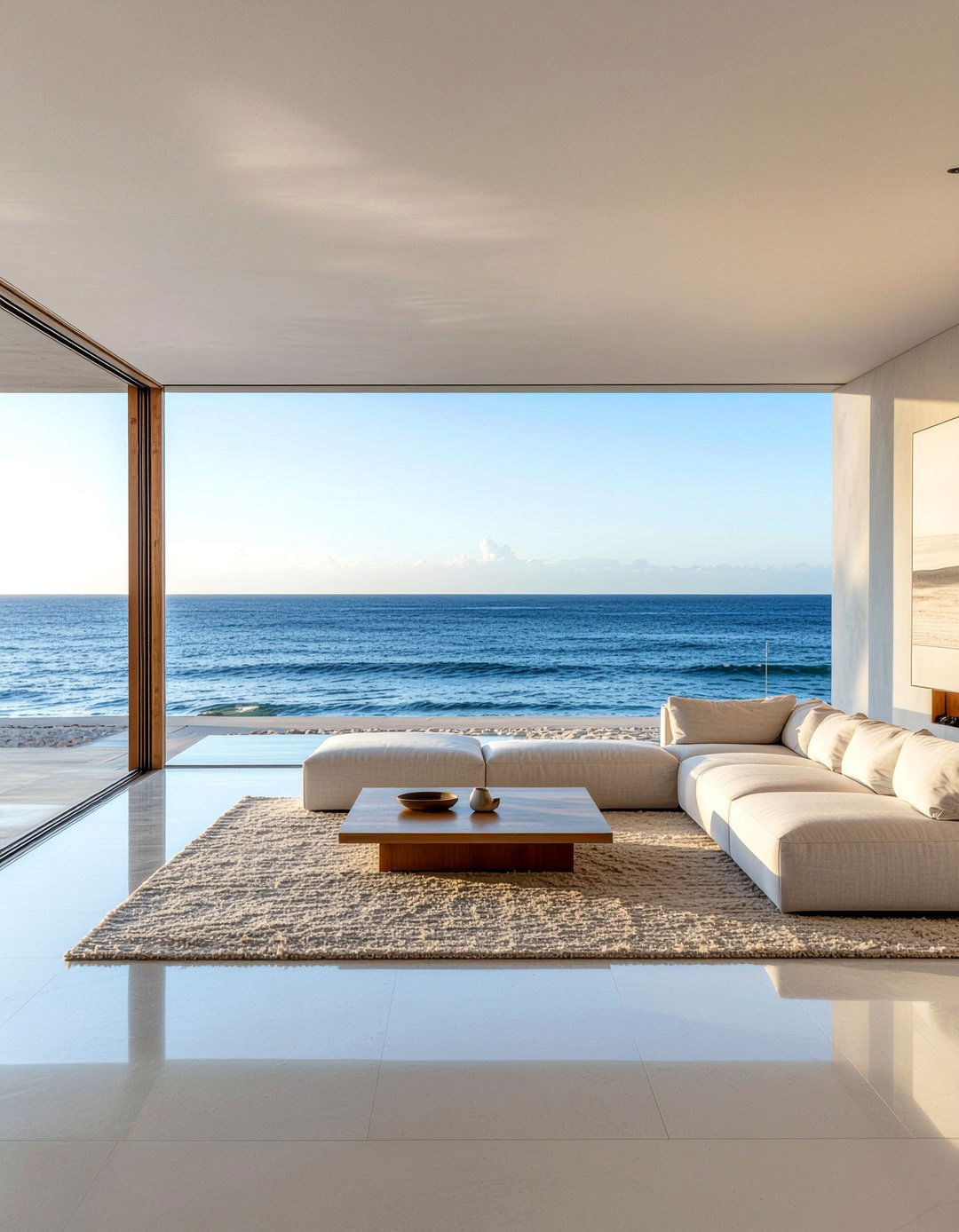 Minimalist Beach Living Room - 30 beach themed living room ideas