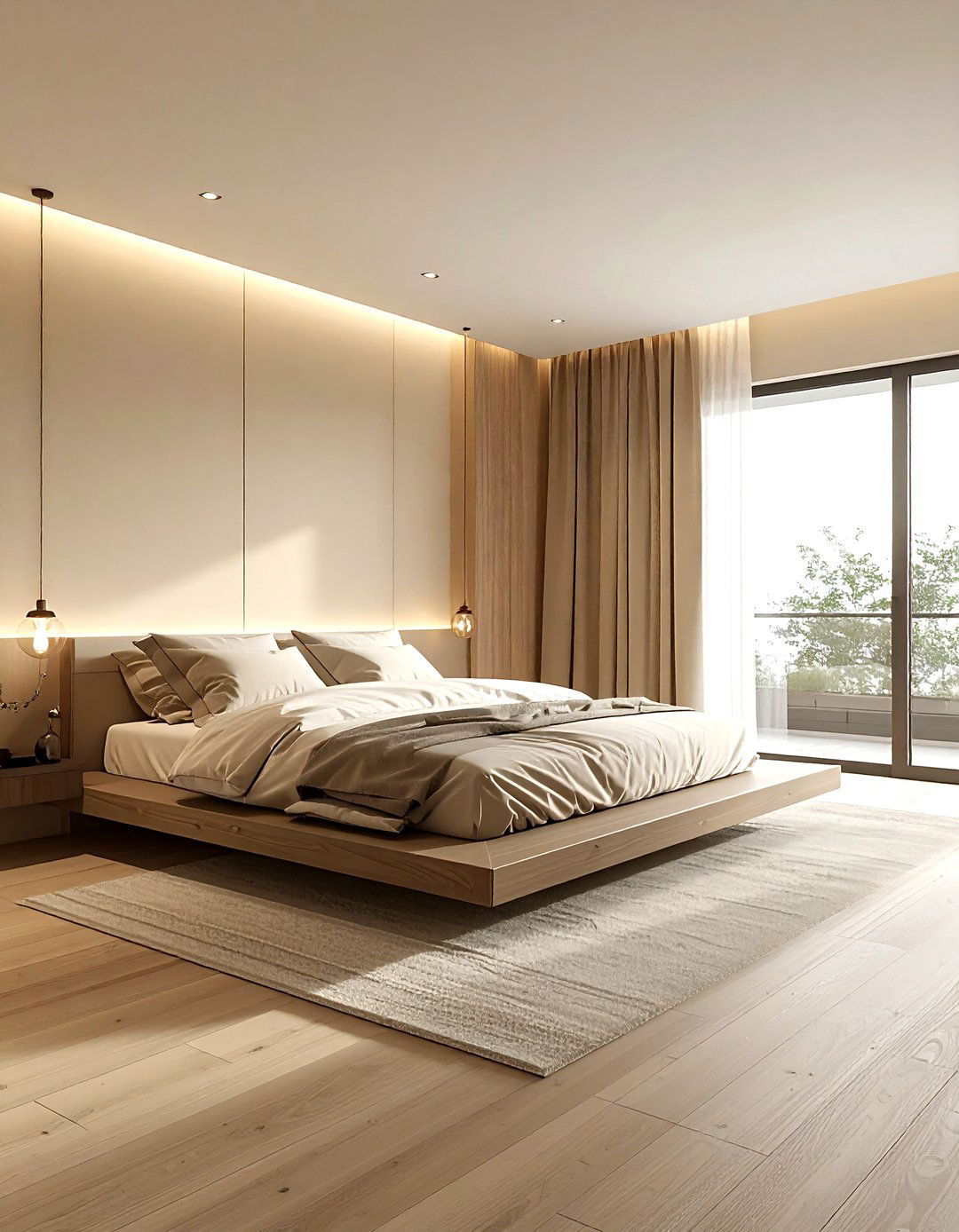 Minimalist Beige Bedroom - 30 scandinavian beige bedroom ideas