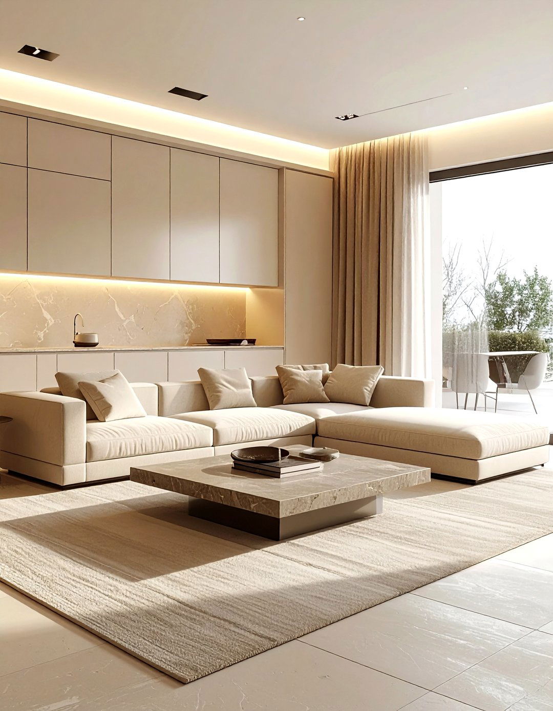 Minimalist Beige Living Room - 30 beige living room design ideas