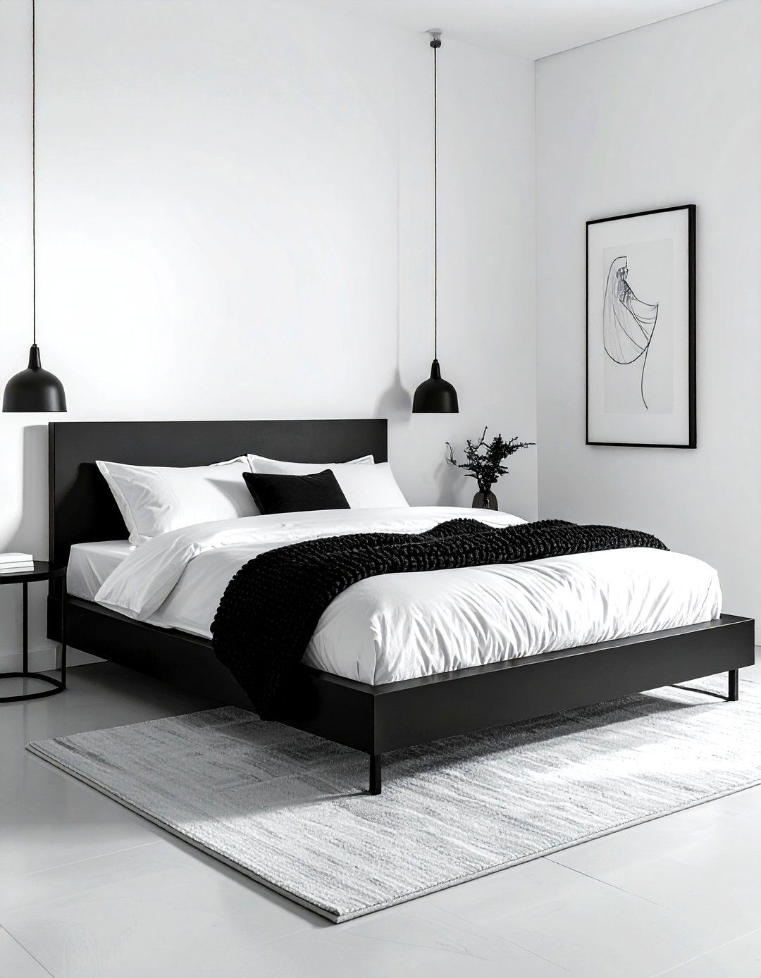 Minimalist Black And White Bedroom - 30 black and white decor ideas