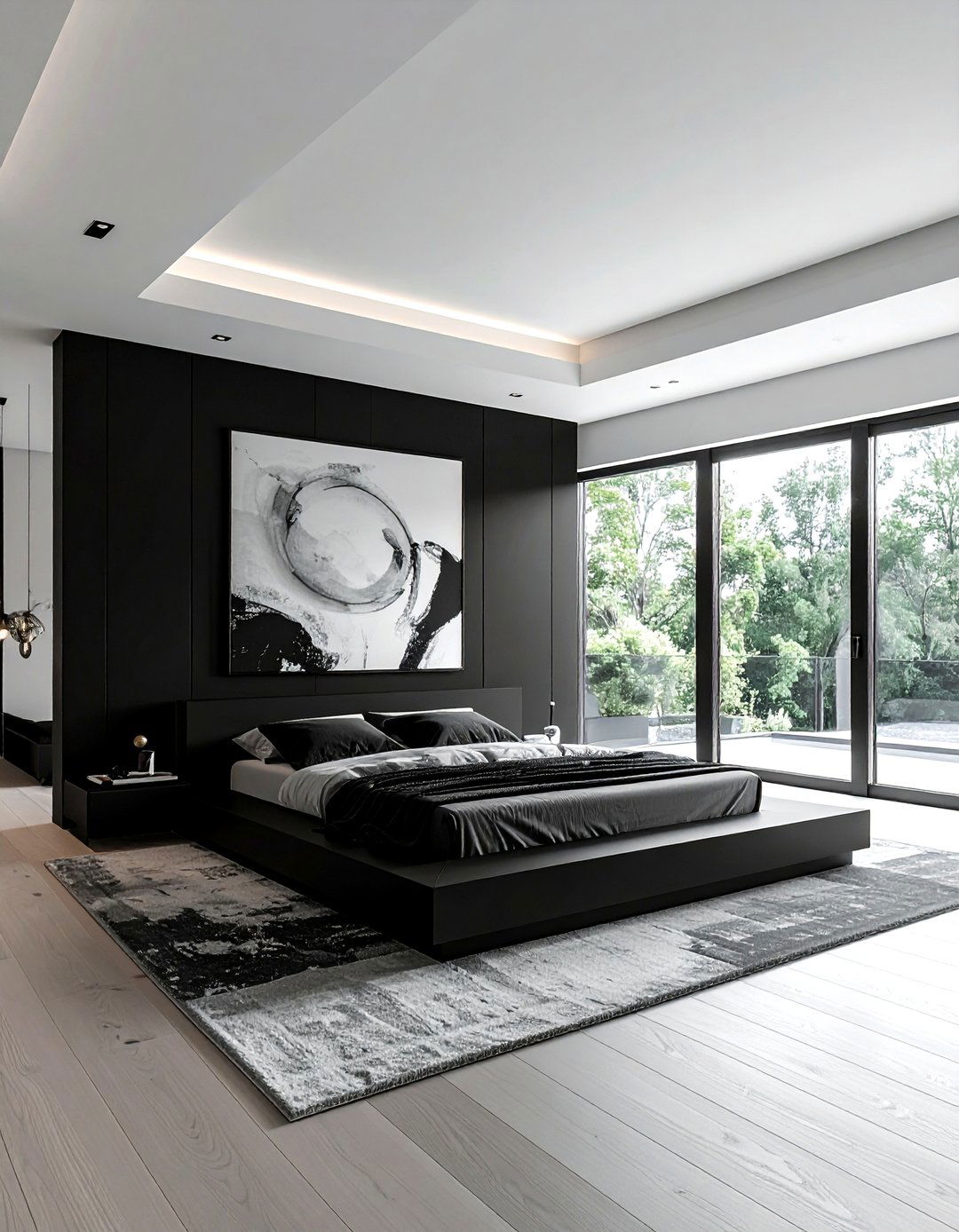 Minimalist Black Bedroom - 30 black bedroom design ideas