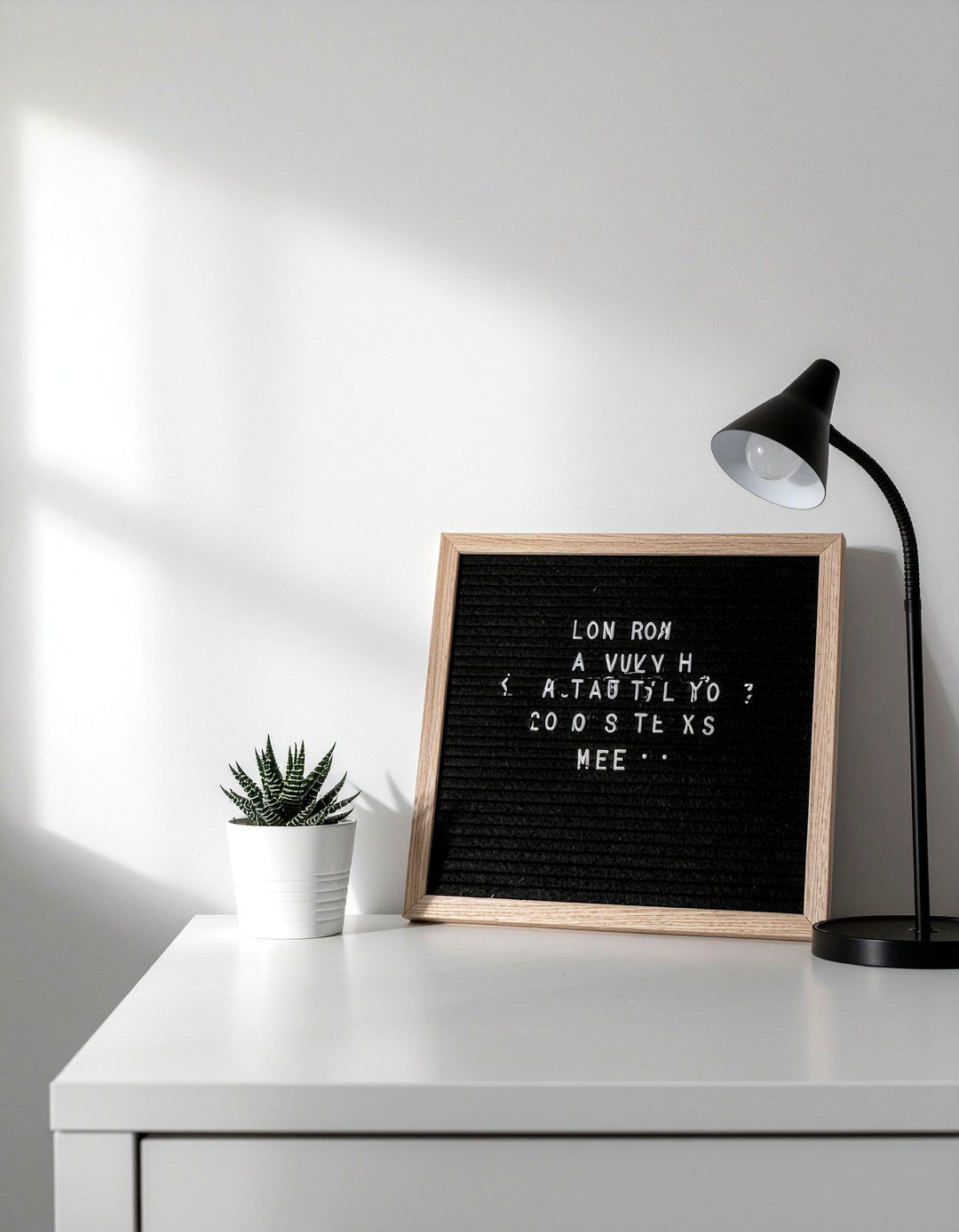 Minimalist Black Felt Letter Board - 30 bedroom letter boards