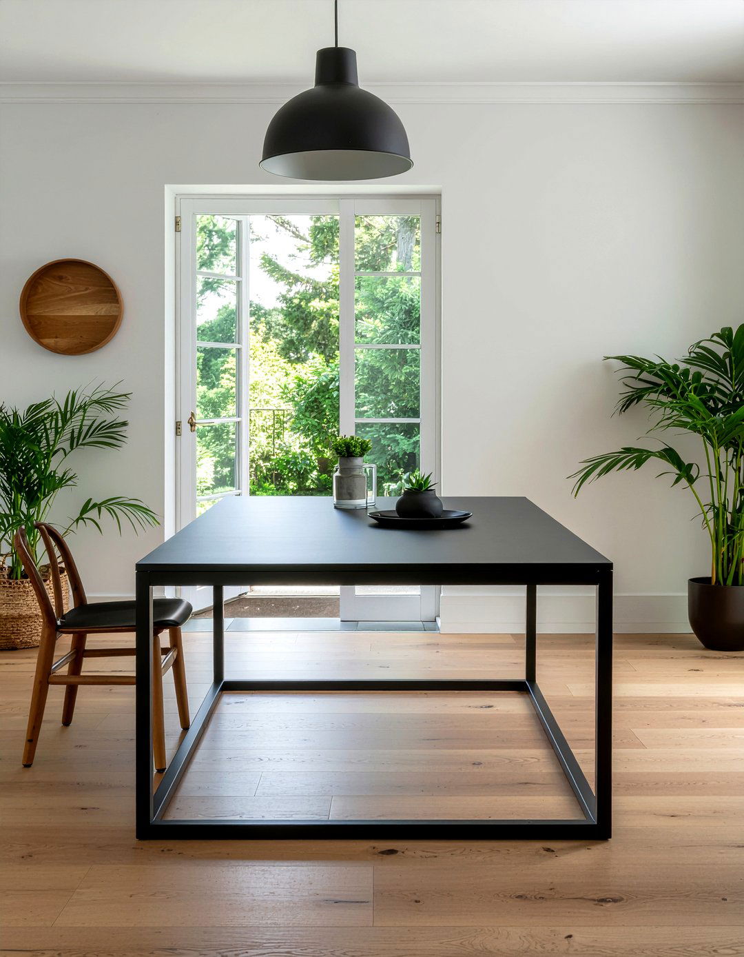 Minimalist Black Metal Table - 30 metal dining table ideas