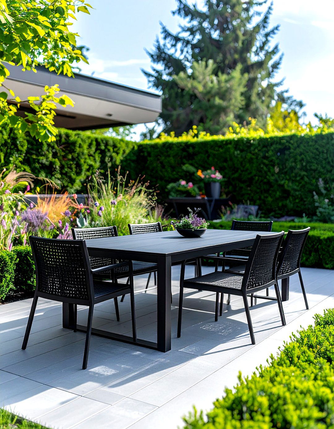 Minimalist Black Patio Set - 30 outdoor dining furniture ideas