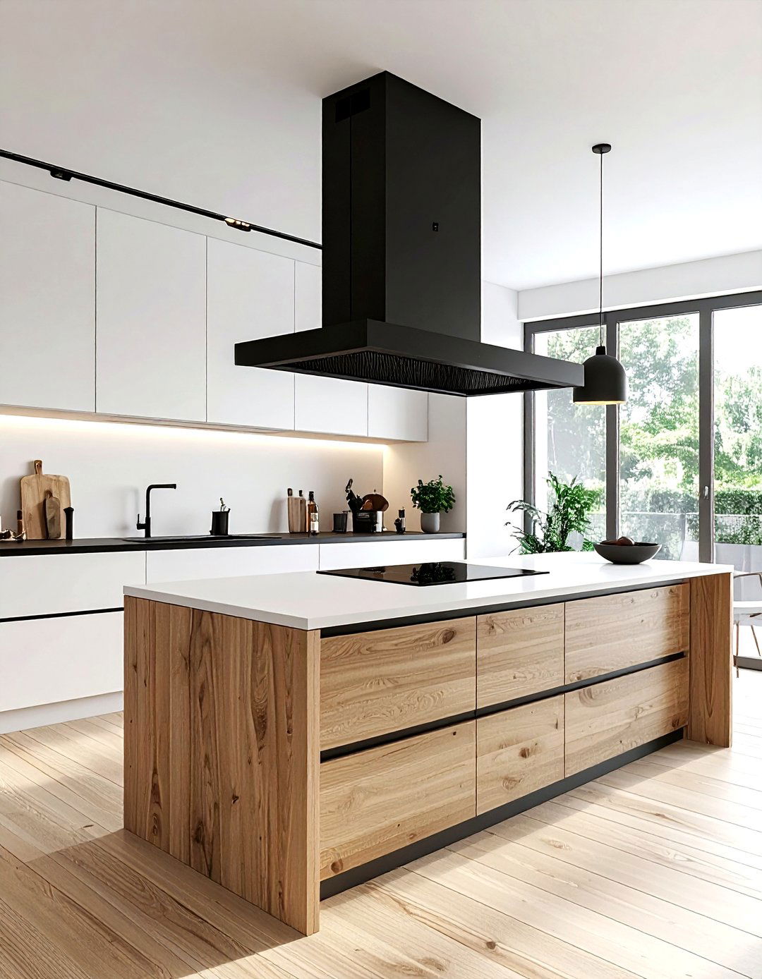 Minimalist Black Vent Hood - 30 black hood kitchen ideas