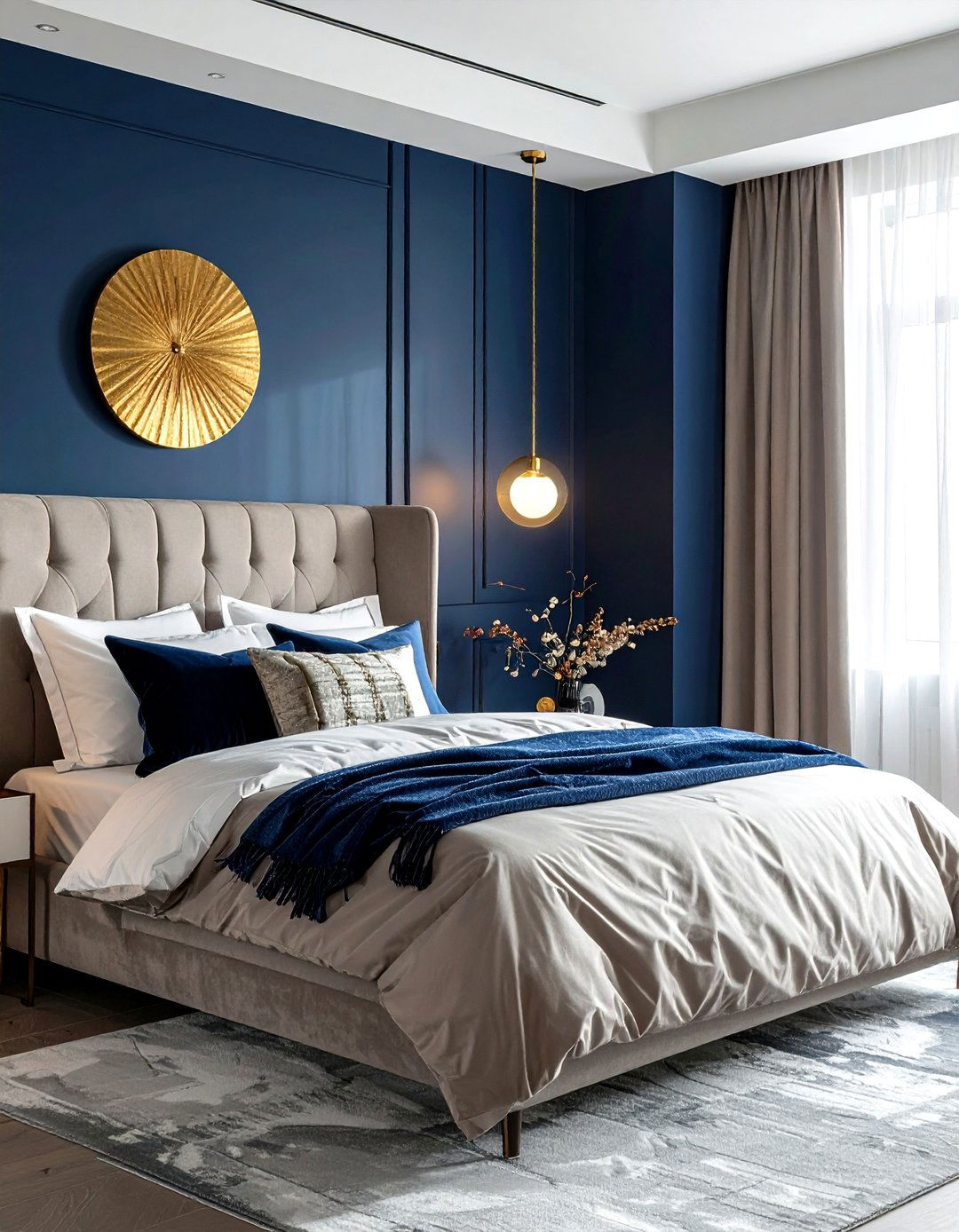 Minimalist Brass Wall Light - 30 bedroom sconce ideas