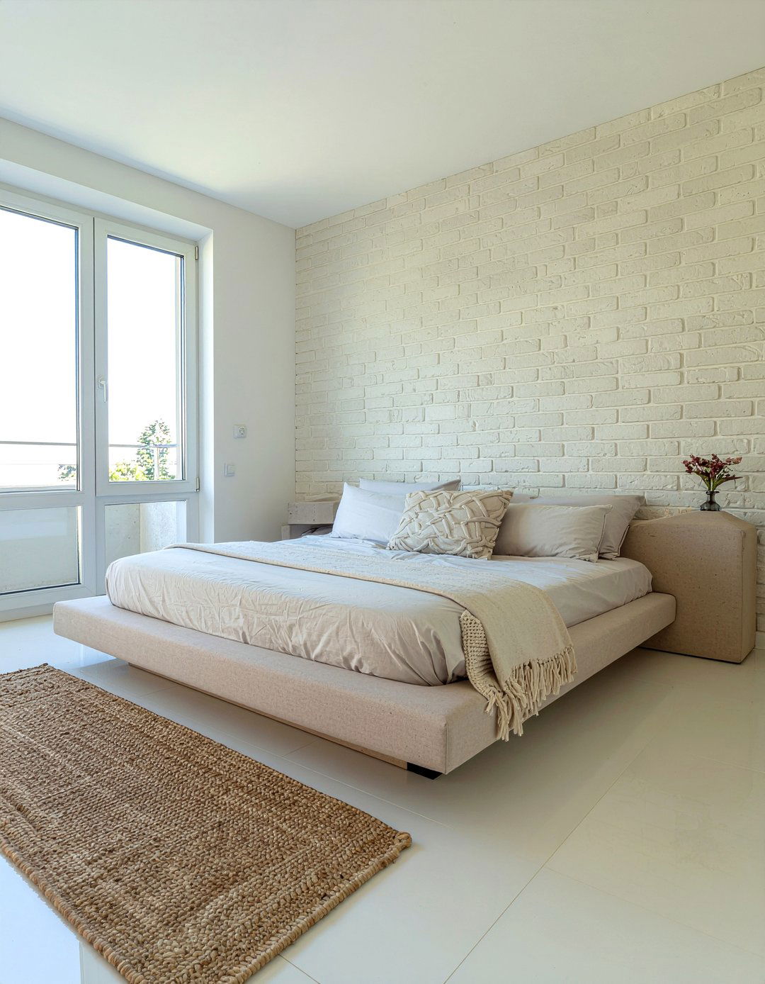 Minimalist Brick Bedroom - 30 bedroom brick wall ideas