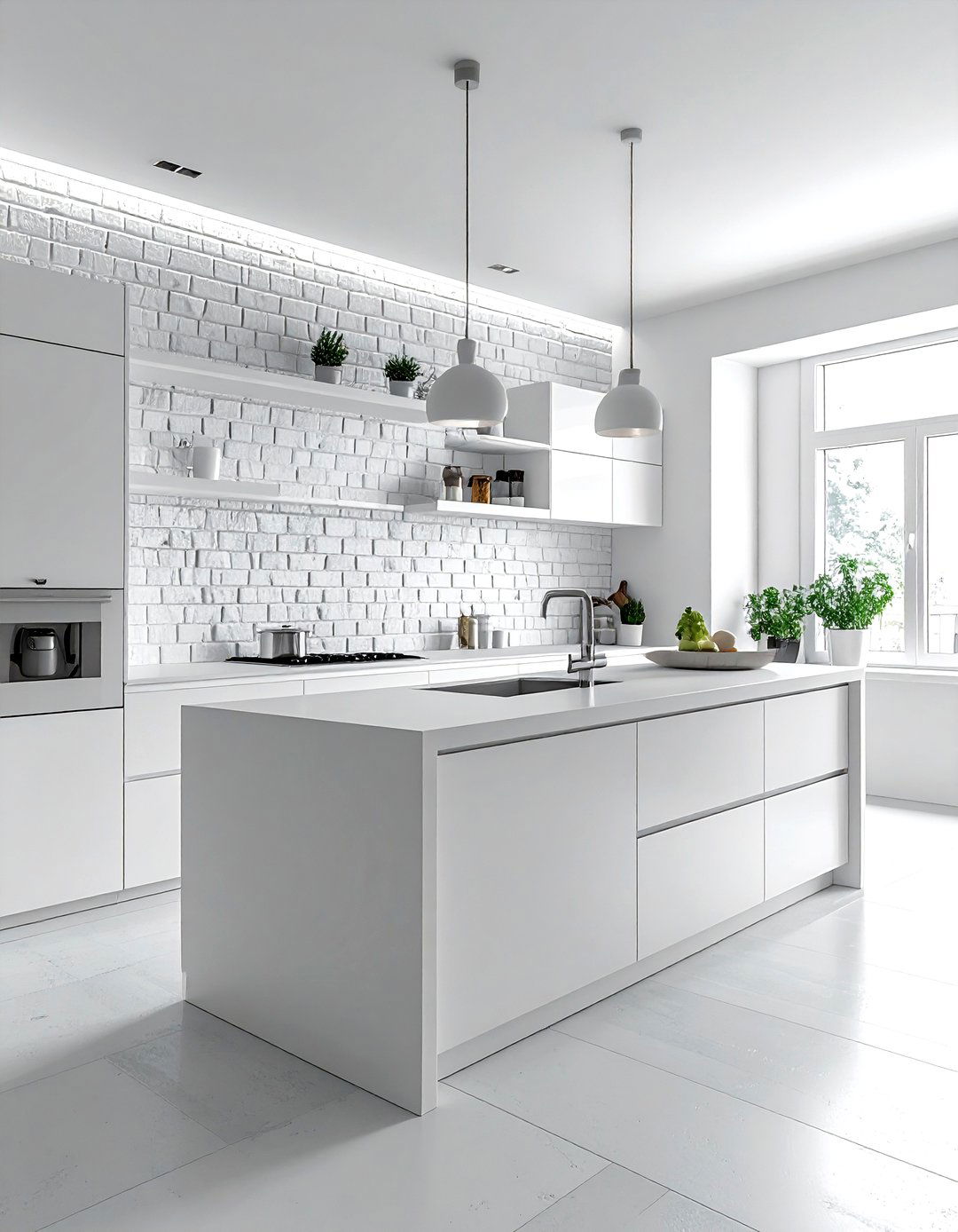 Minimalist Brick Kitchen - 30 brick kitchen ideas