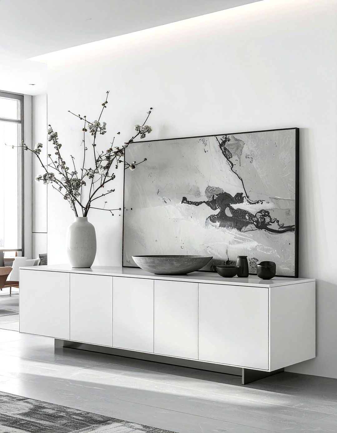 Minimalist Buffet - 30 minimalist dining room ideas