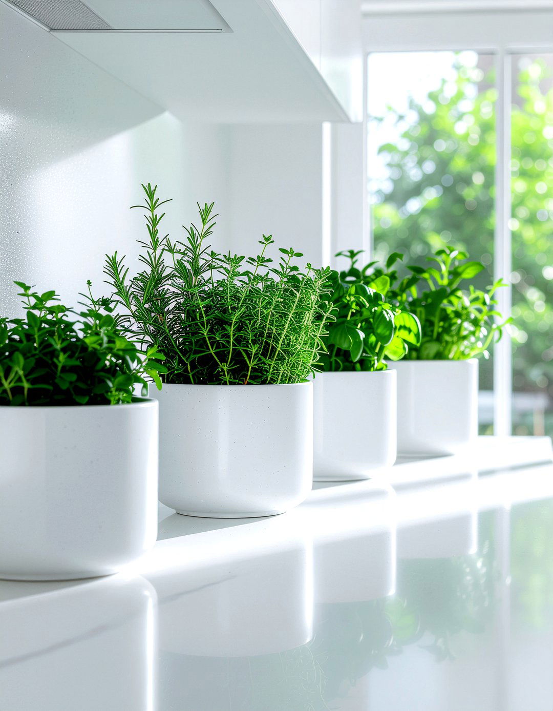 Minimalist Ceramic Herb Pots - 30 indoor herb garden kitchen ideas