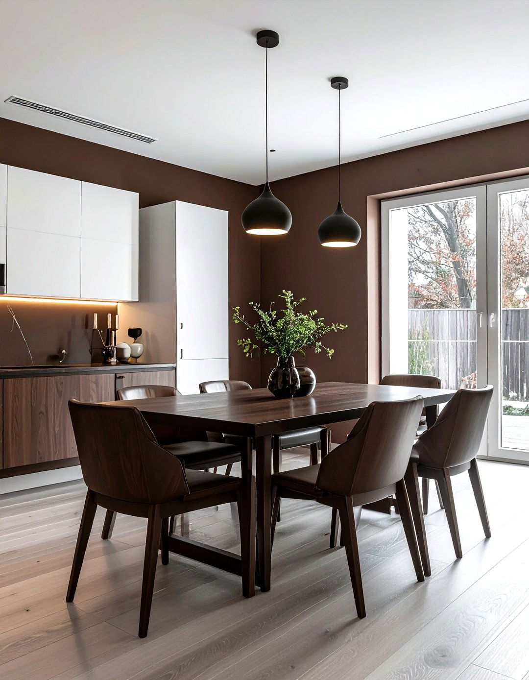 Minimalist Chocolate Dining Room - 30 chocolate dining room ideas