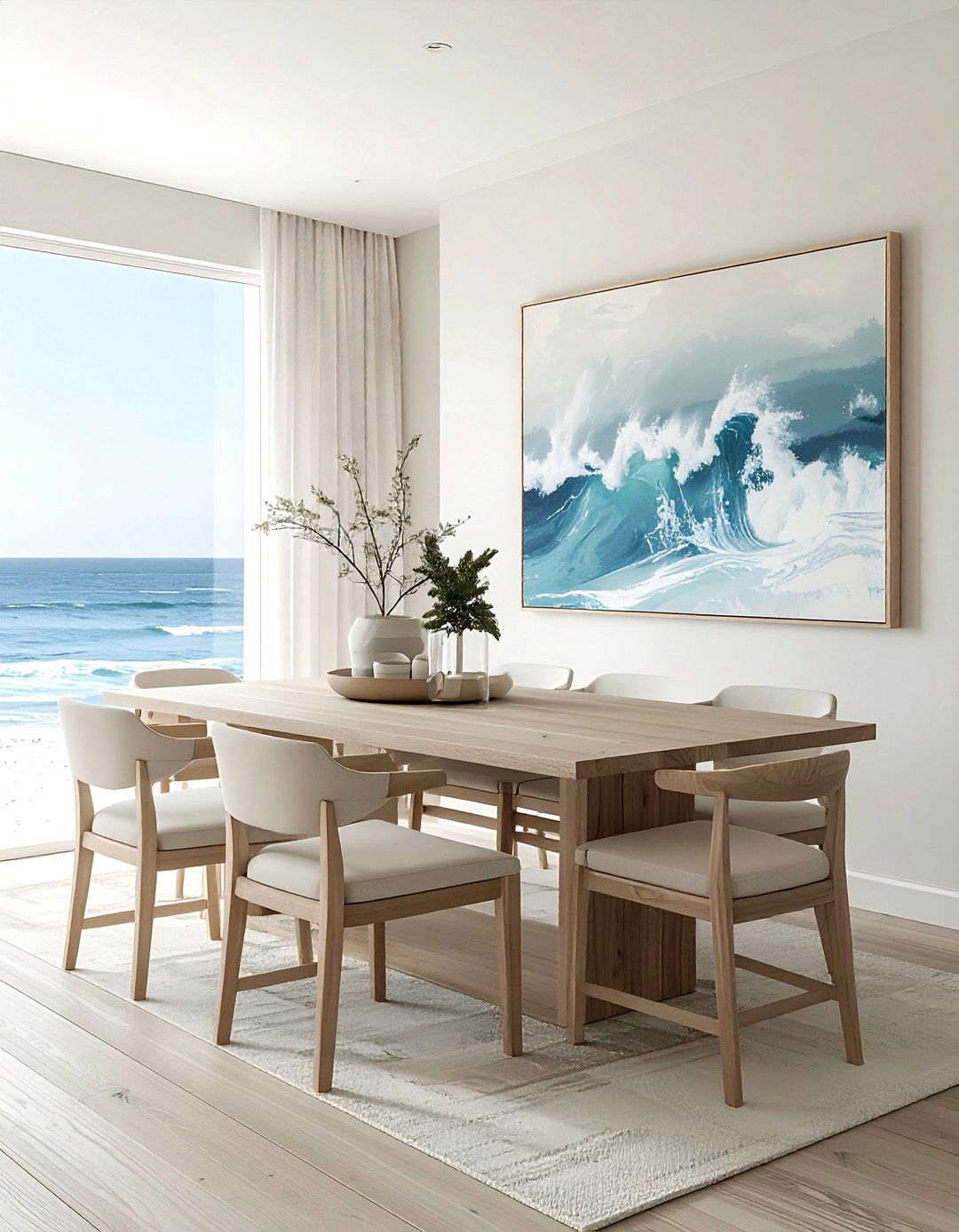 Minimalist Coastal Dining Room - 30 coastal dining room ideas