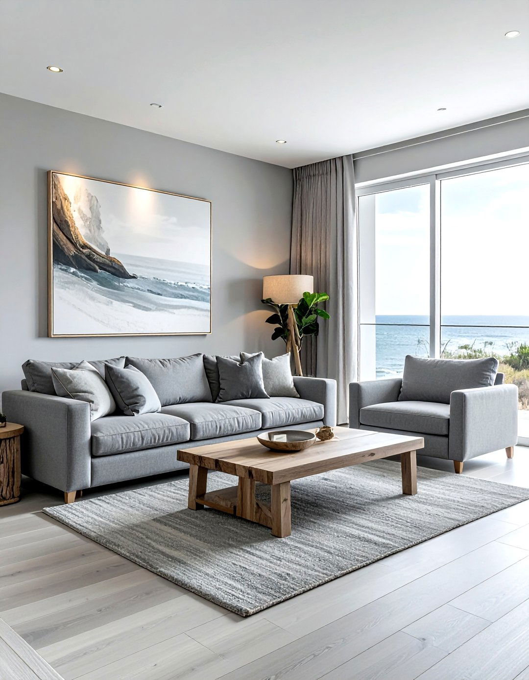Minimalist Coastal Gray Living Room - 30 coastal gray living room ideas