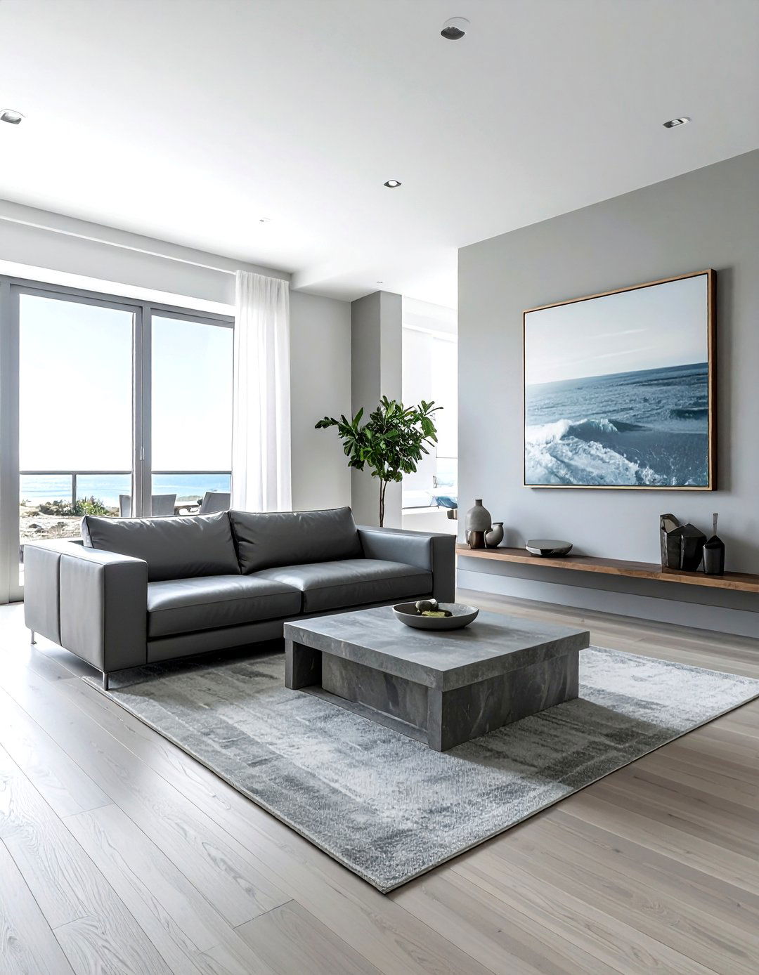 Minimalist Coastal Grey Living Room - 30 coastal grey living room ideas