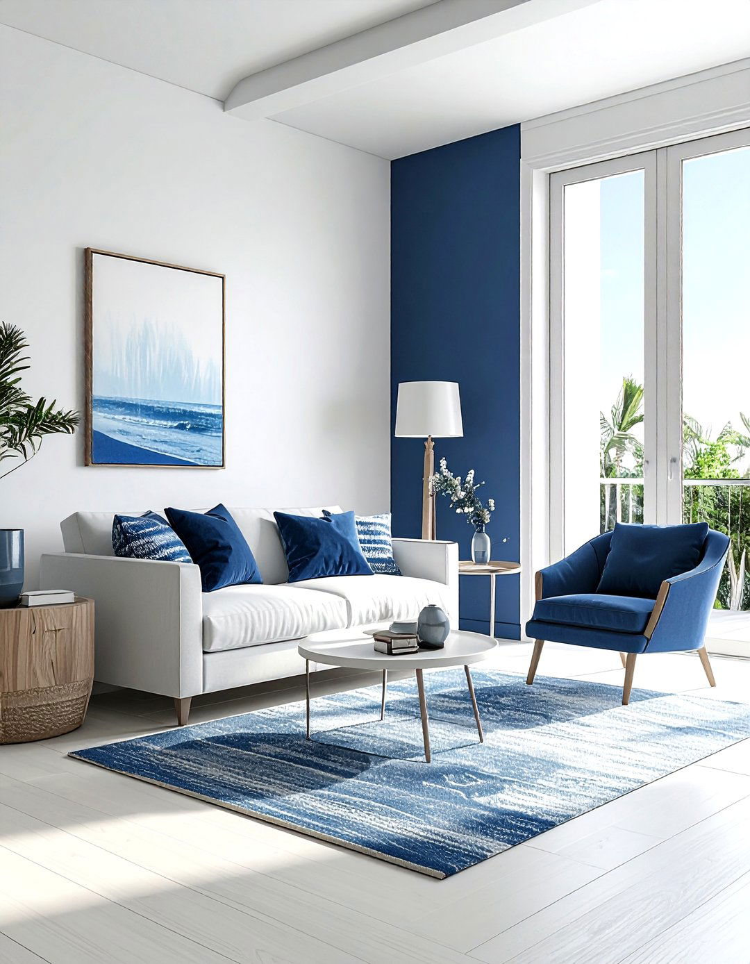 Minimalist Coastal Living Room Blue - 30 coastal blue living room ideas