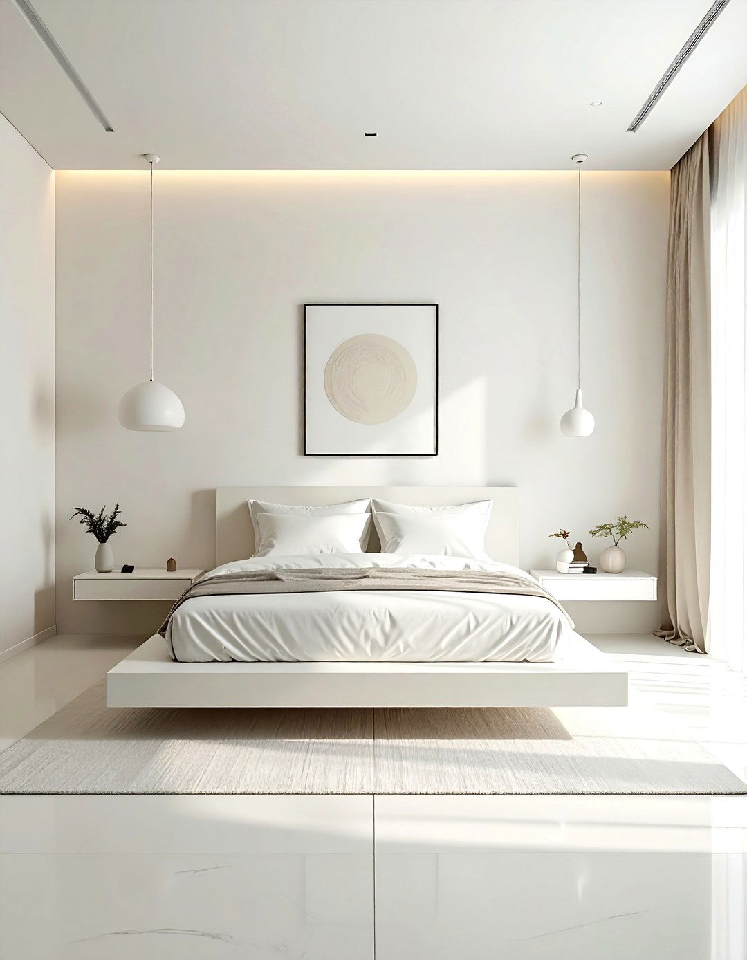 Minimalist Cream And White Bedroom - 30 cream and white bedroom ideas
