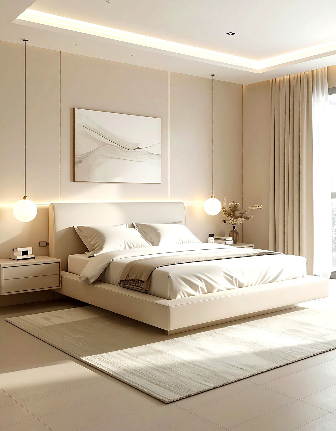 Minimalist Cream Bedroom - 30 modern cream bedroom ideas
